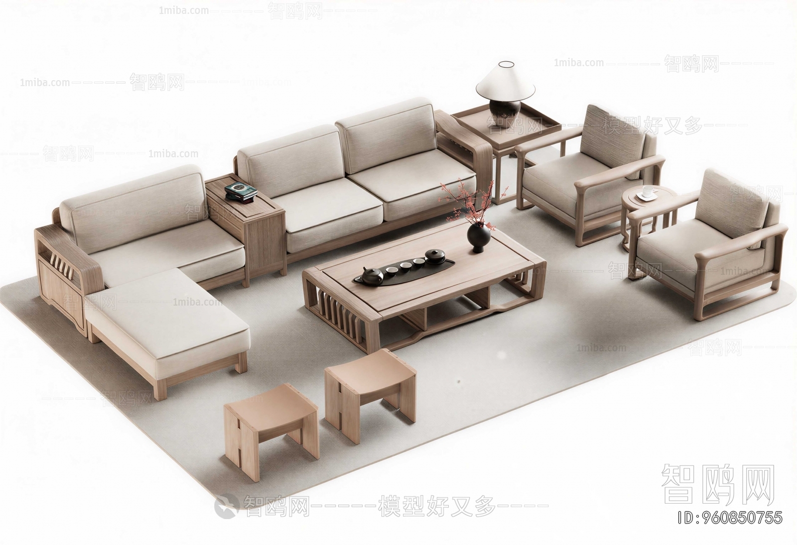 New Chinese Style Sofa Combination