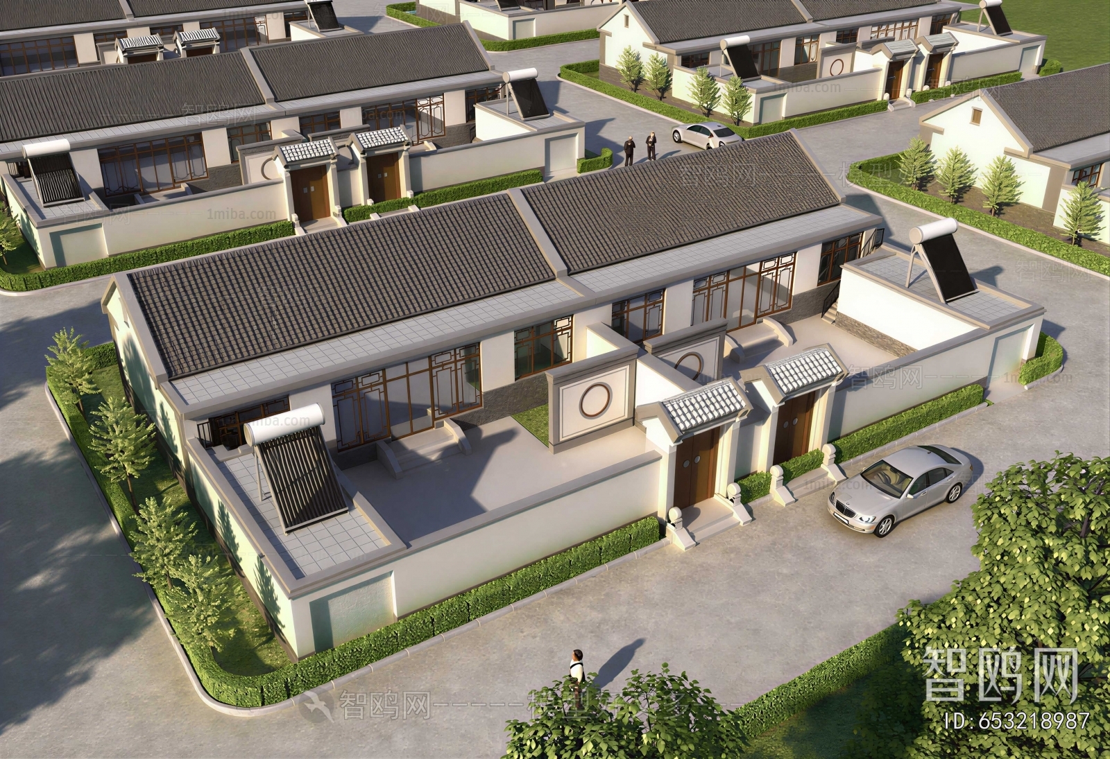 New Chinese Style Double Townhouse