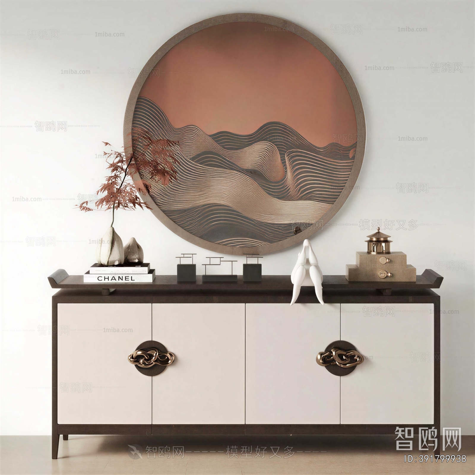 New Chinese Style Side Cabinet