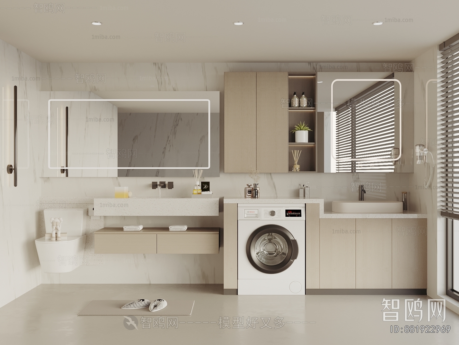 French Style Bathroom Cabinet