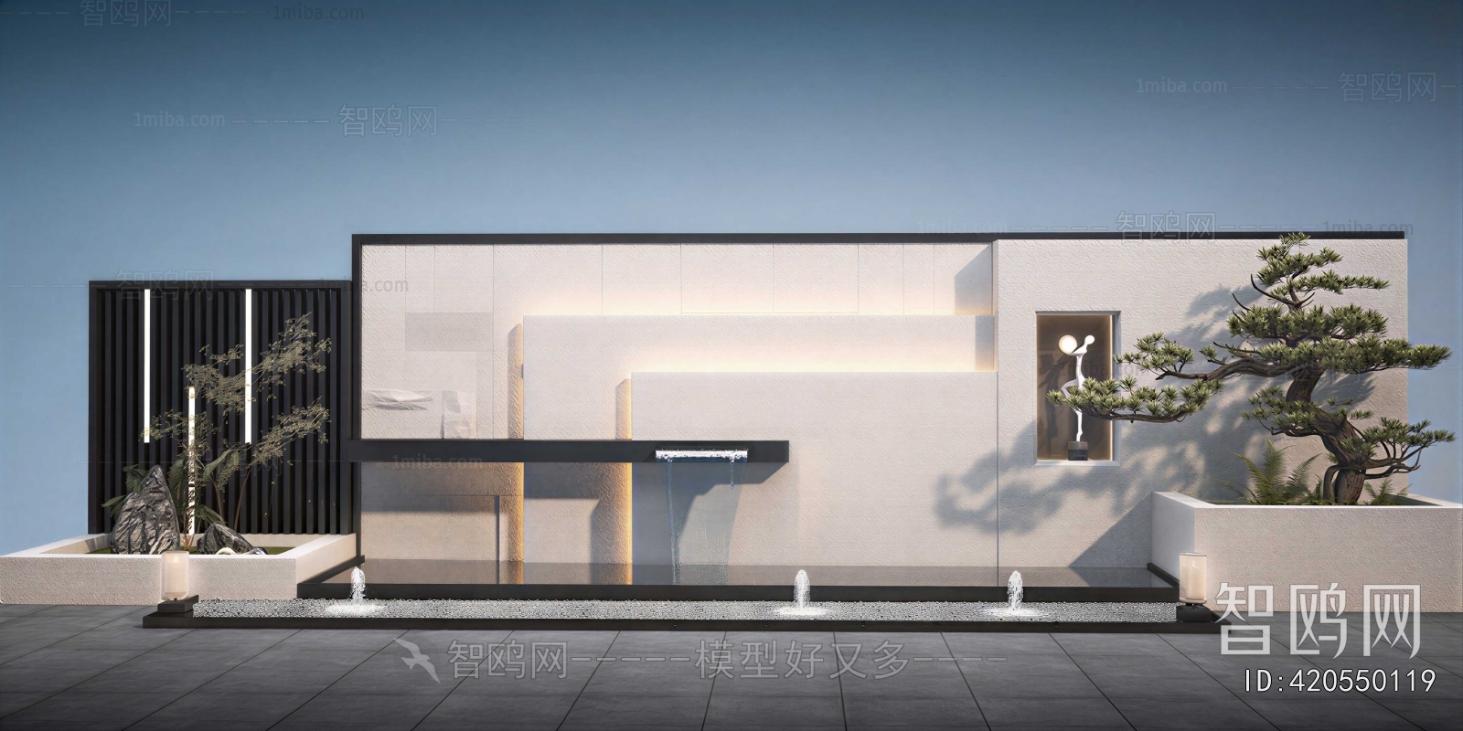 New Chinese Style Rockery Waterscape