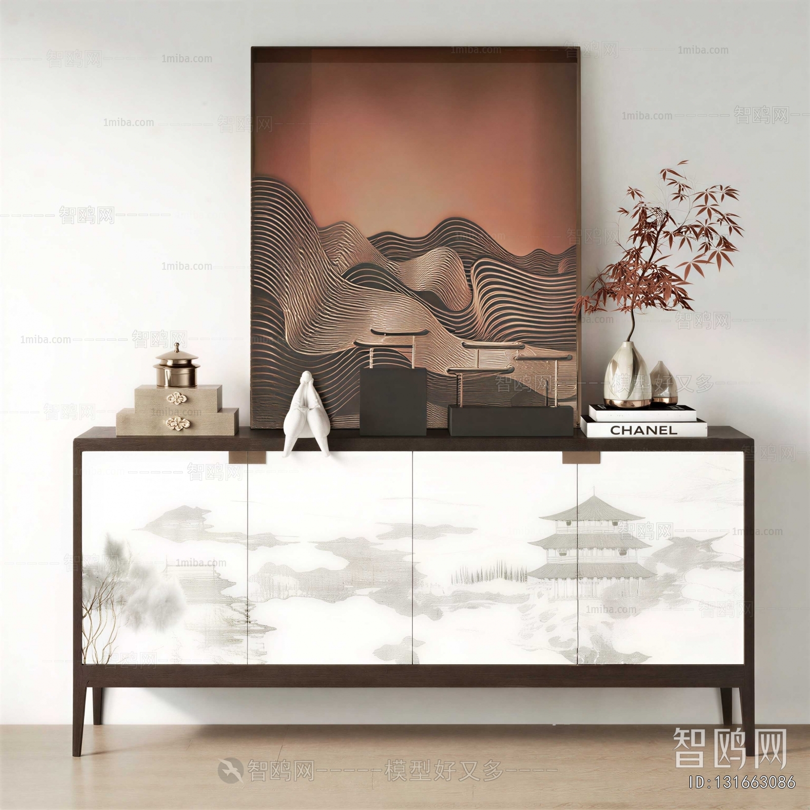 New Chinese Style Side Cabinet