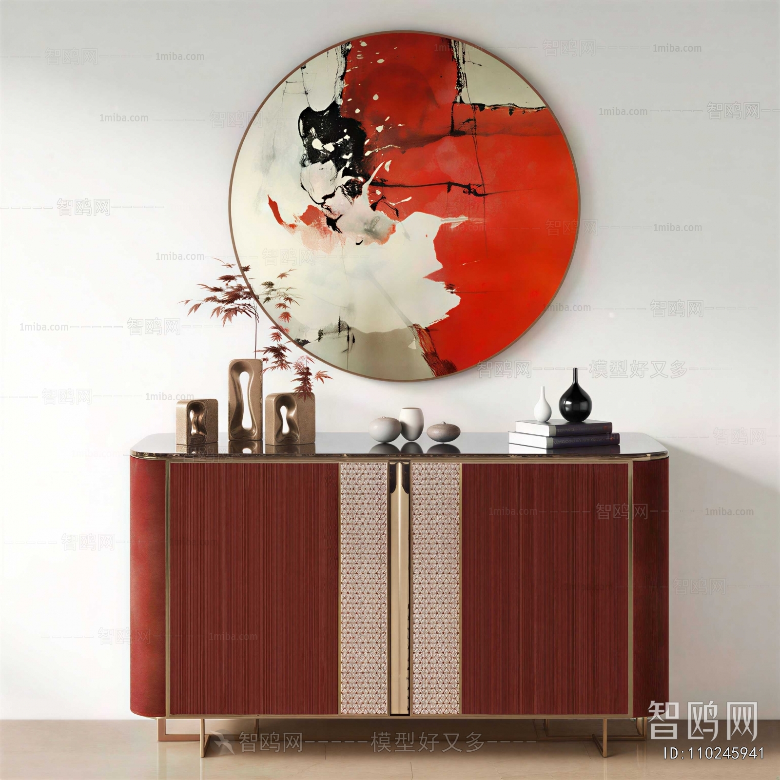 New Chinese Style Entrance Cabinet
