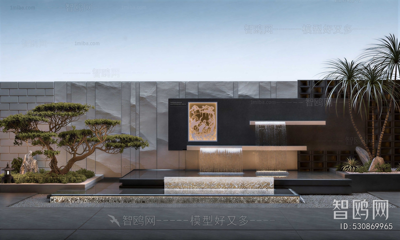 Modern Rockery Waterscape