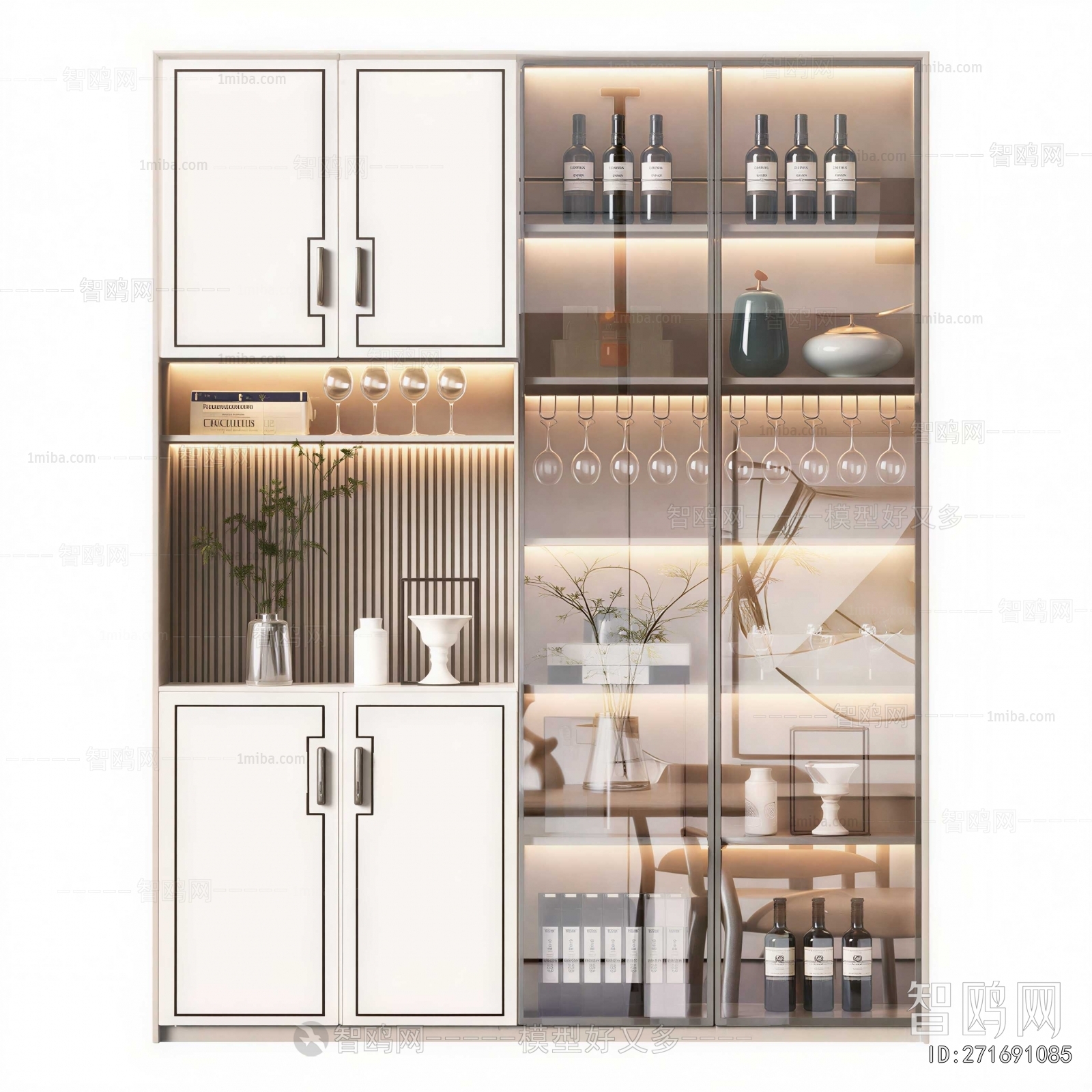 New Chinese Style Wine Cabinet