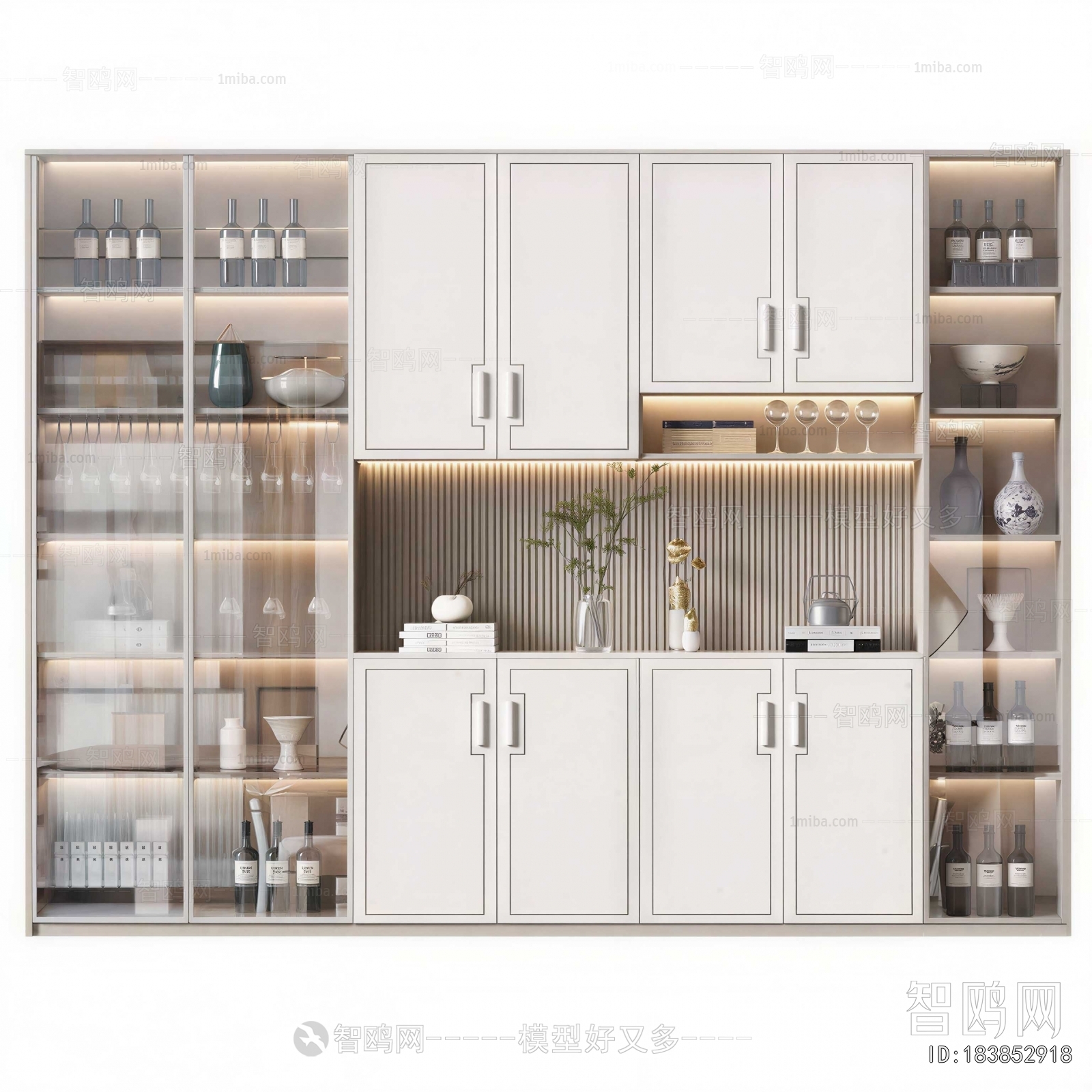 New Chinese Style Wine Cabinet