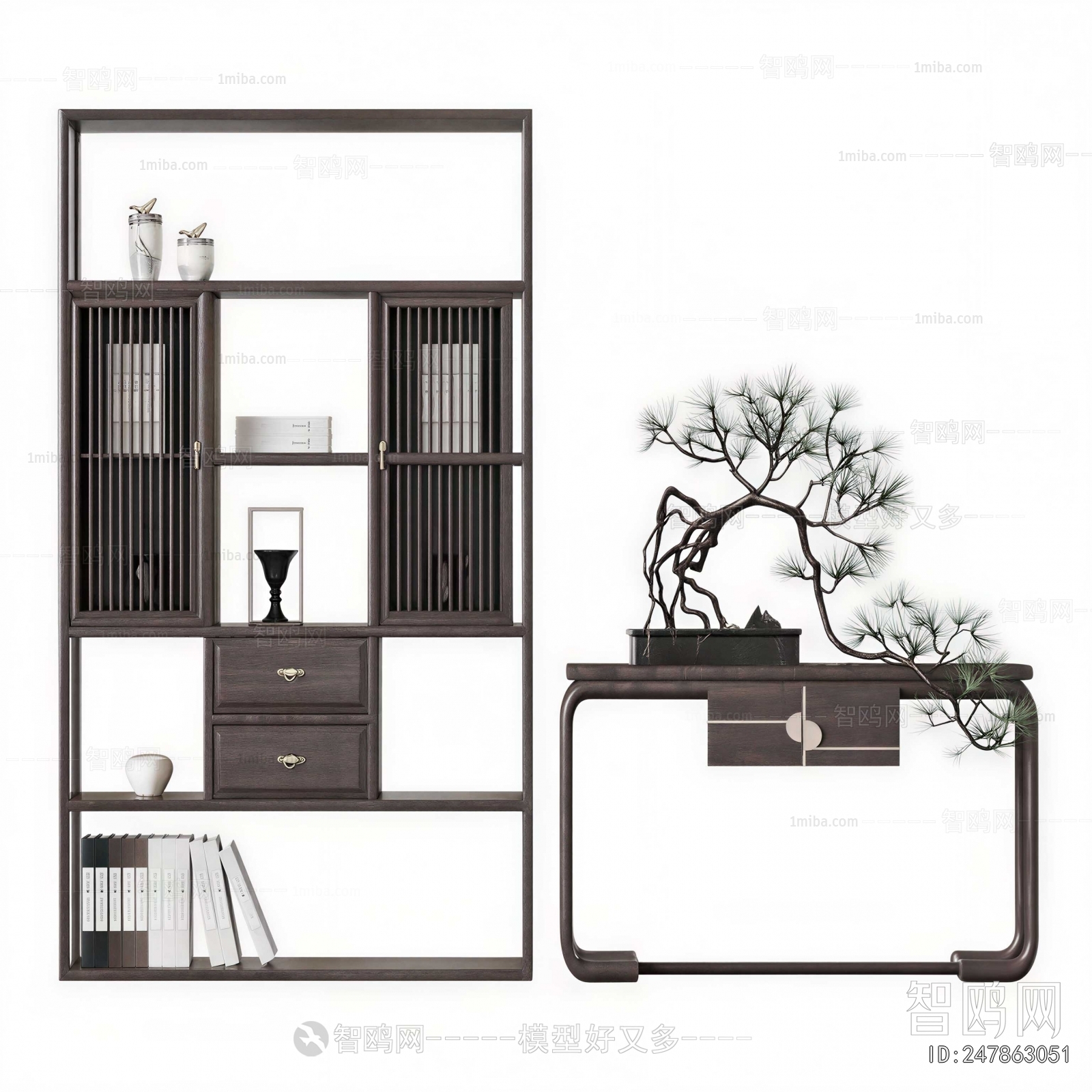 New Chinese Style Bookcase