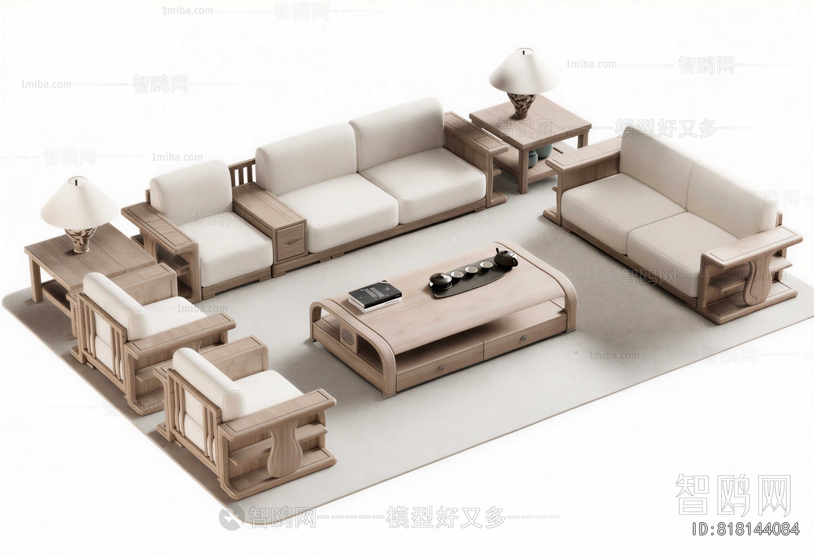 New Chinese Style Sofa Combination