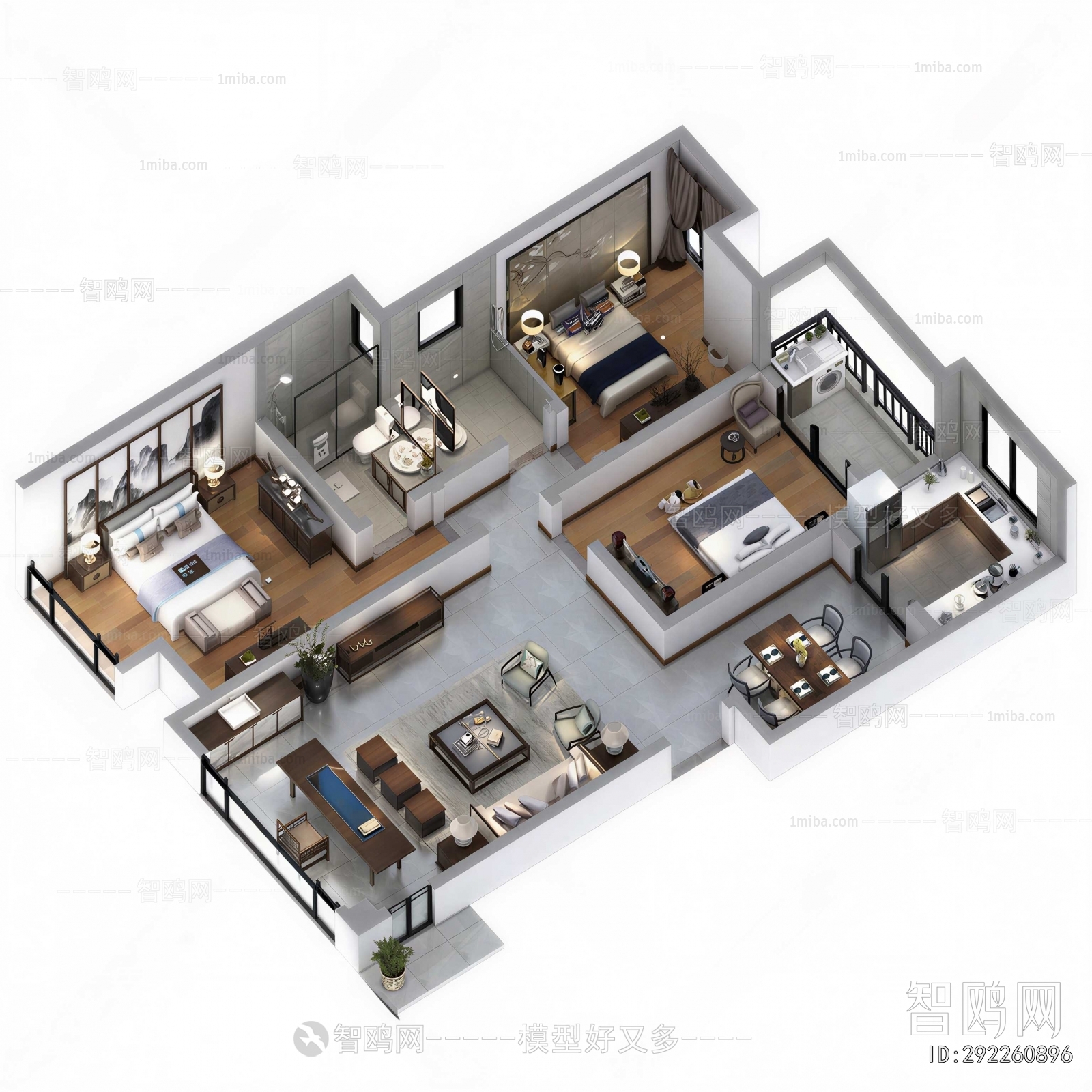 New Chinese Style A Bird's-eye View Of Home Decoration