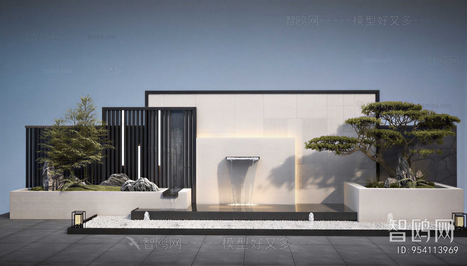 New Chinese Style Rockery Waterscape