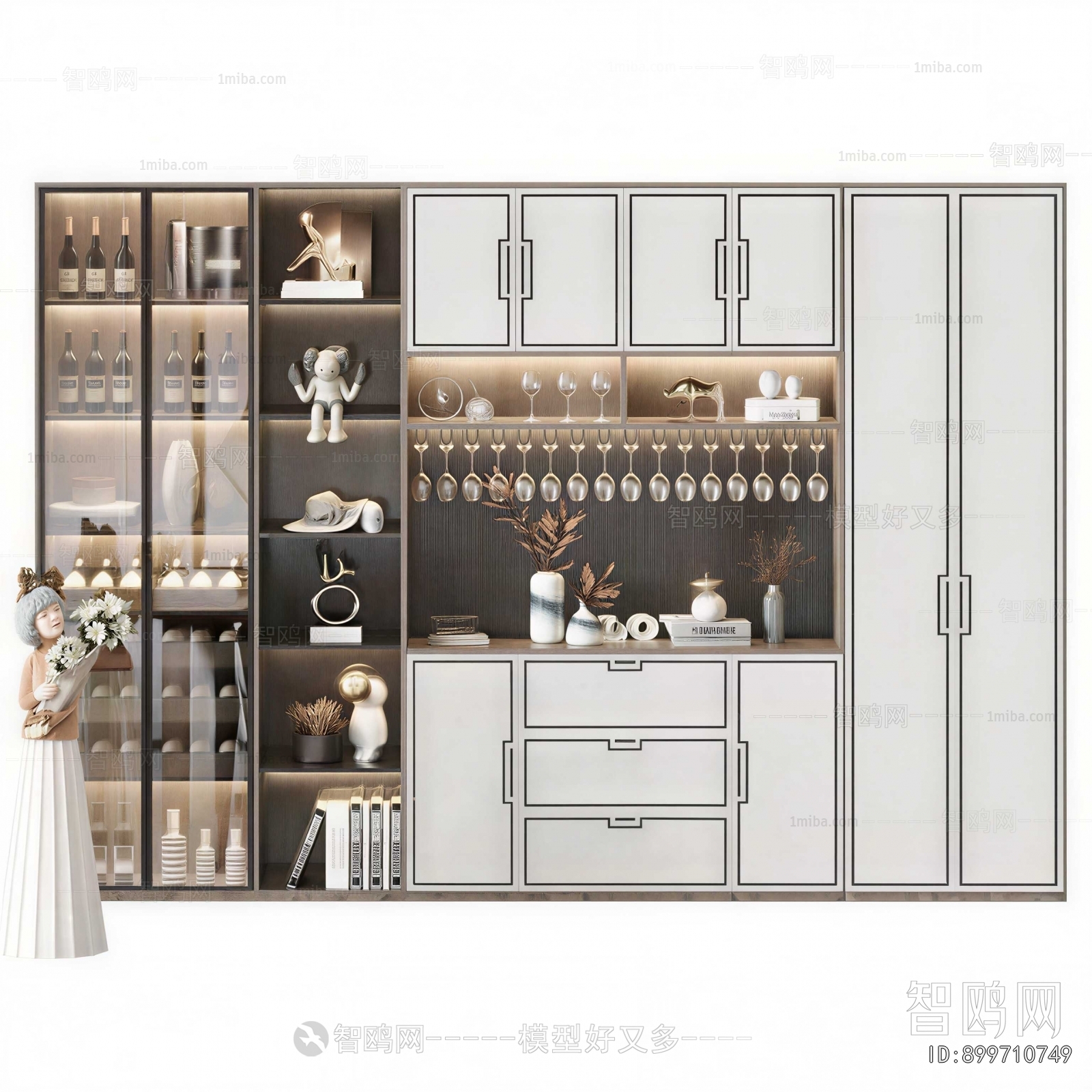 New Chinese Style Wine Cabinet