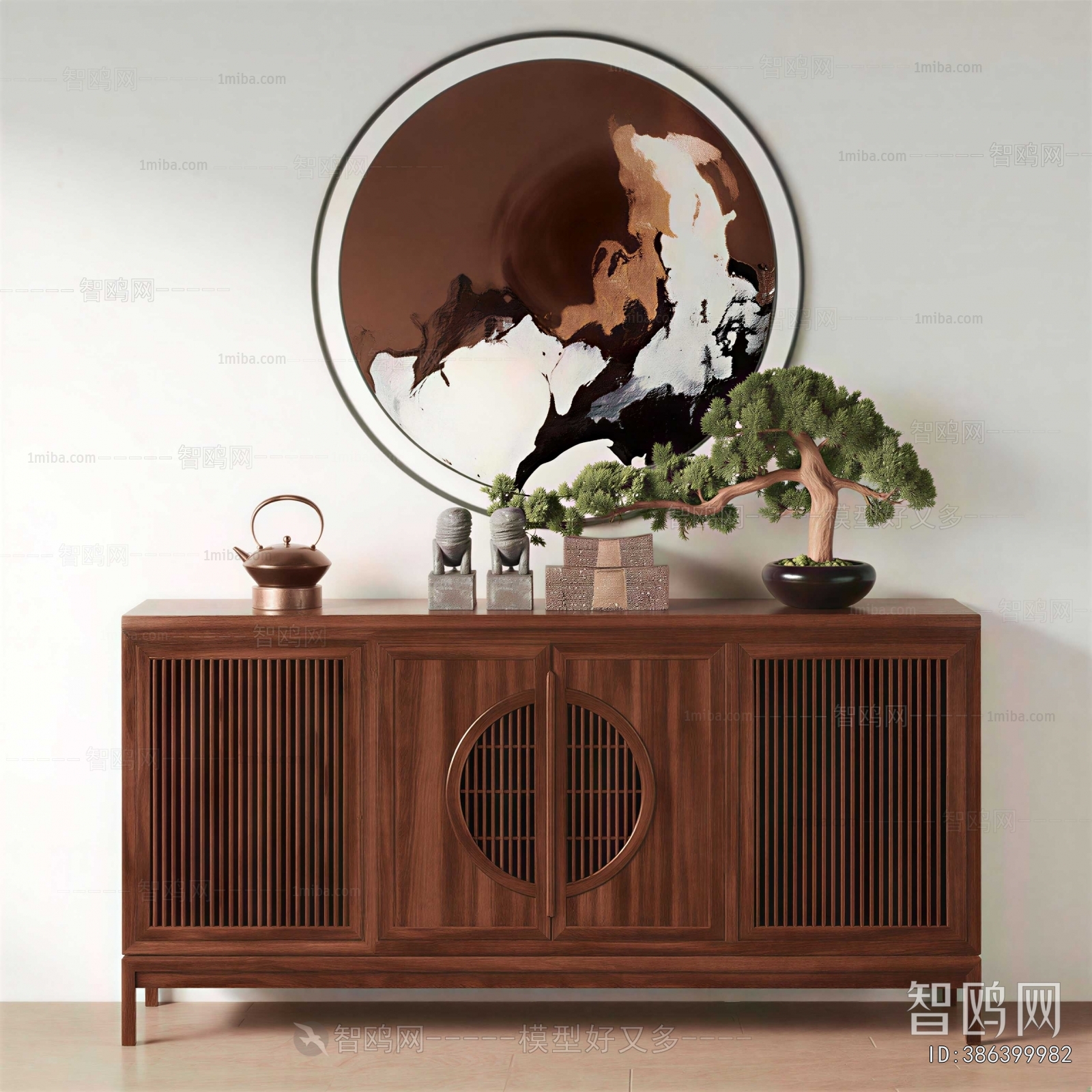 New Chinese Style Side Cabinet