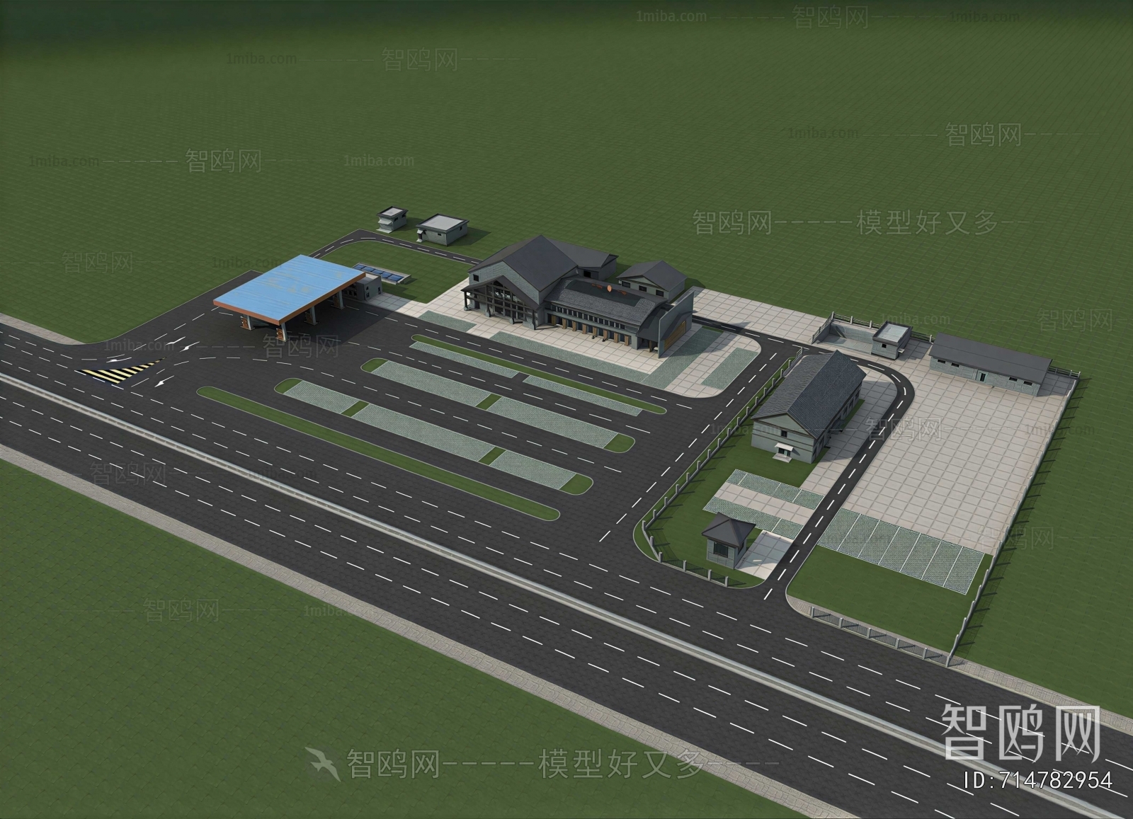 Modern Architectural Bird's-eye View Planning