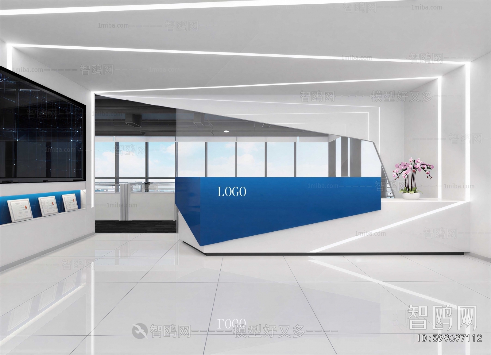 Modern Office Reception Desk