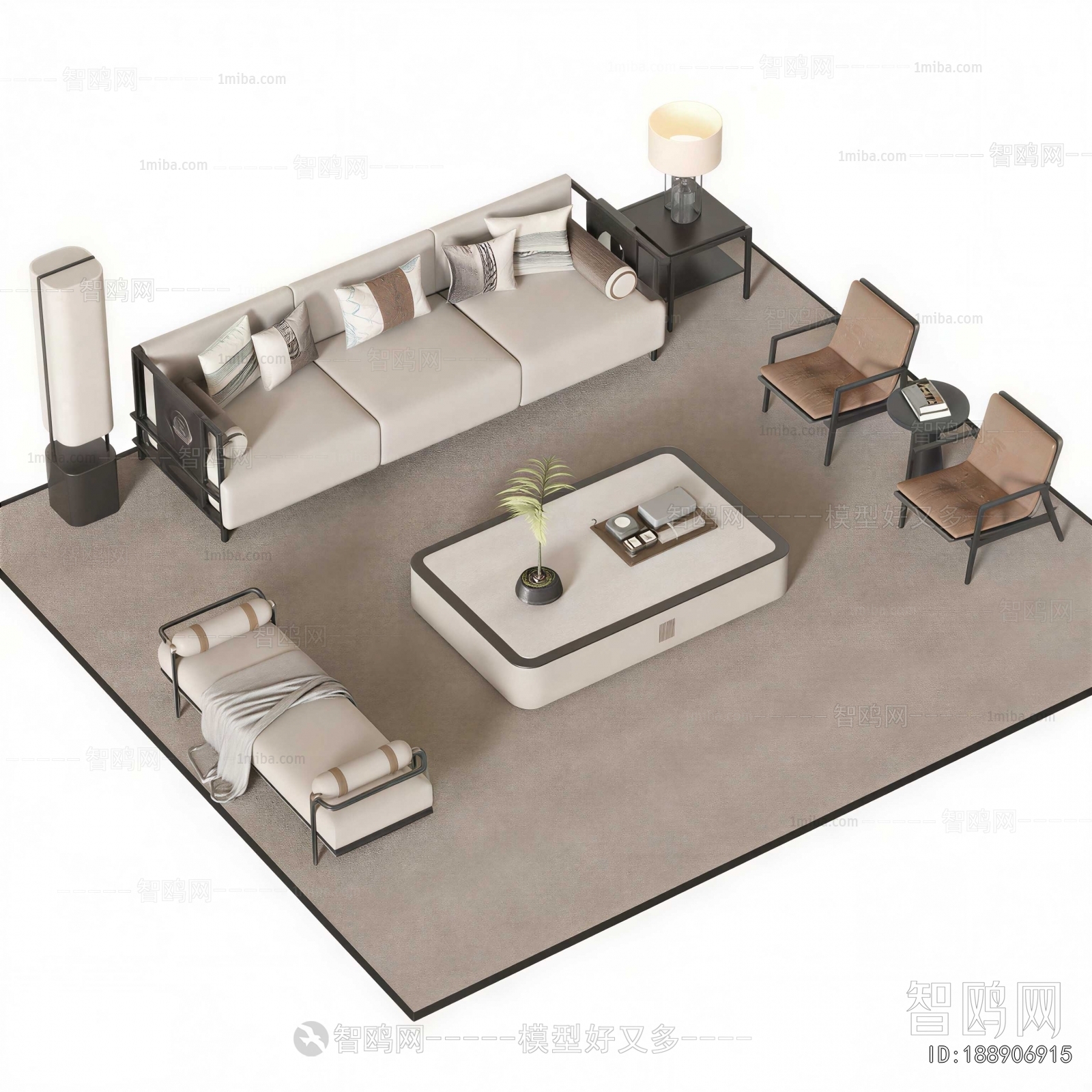 New Chinese Style Sofa Combination