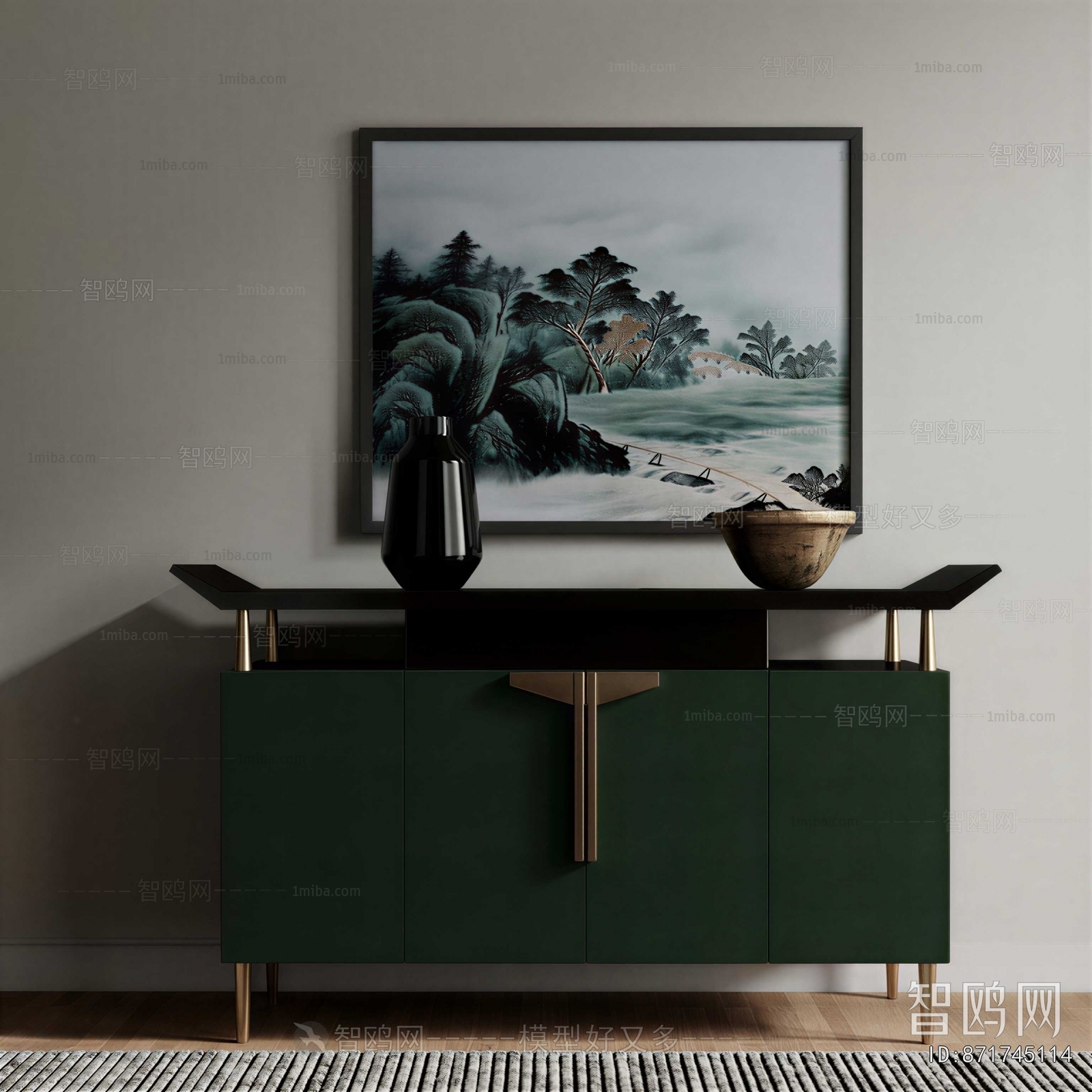 New Chinese Style Side Cabinet