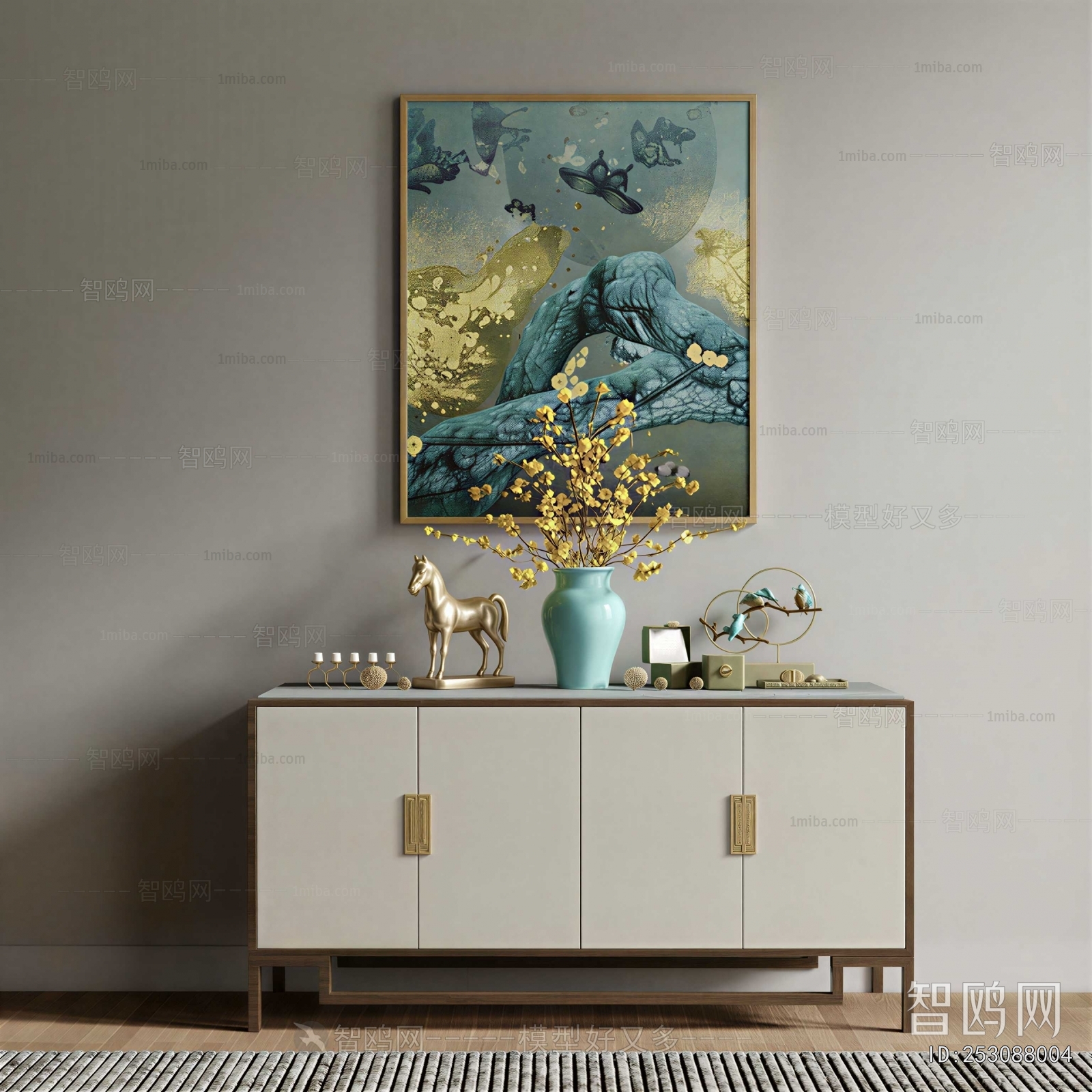 New Chinese Style Side Cabinet