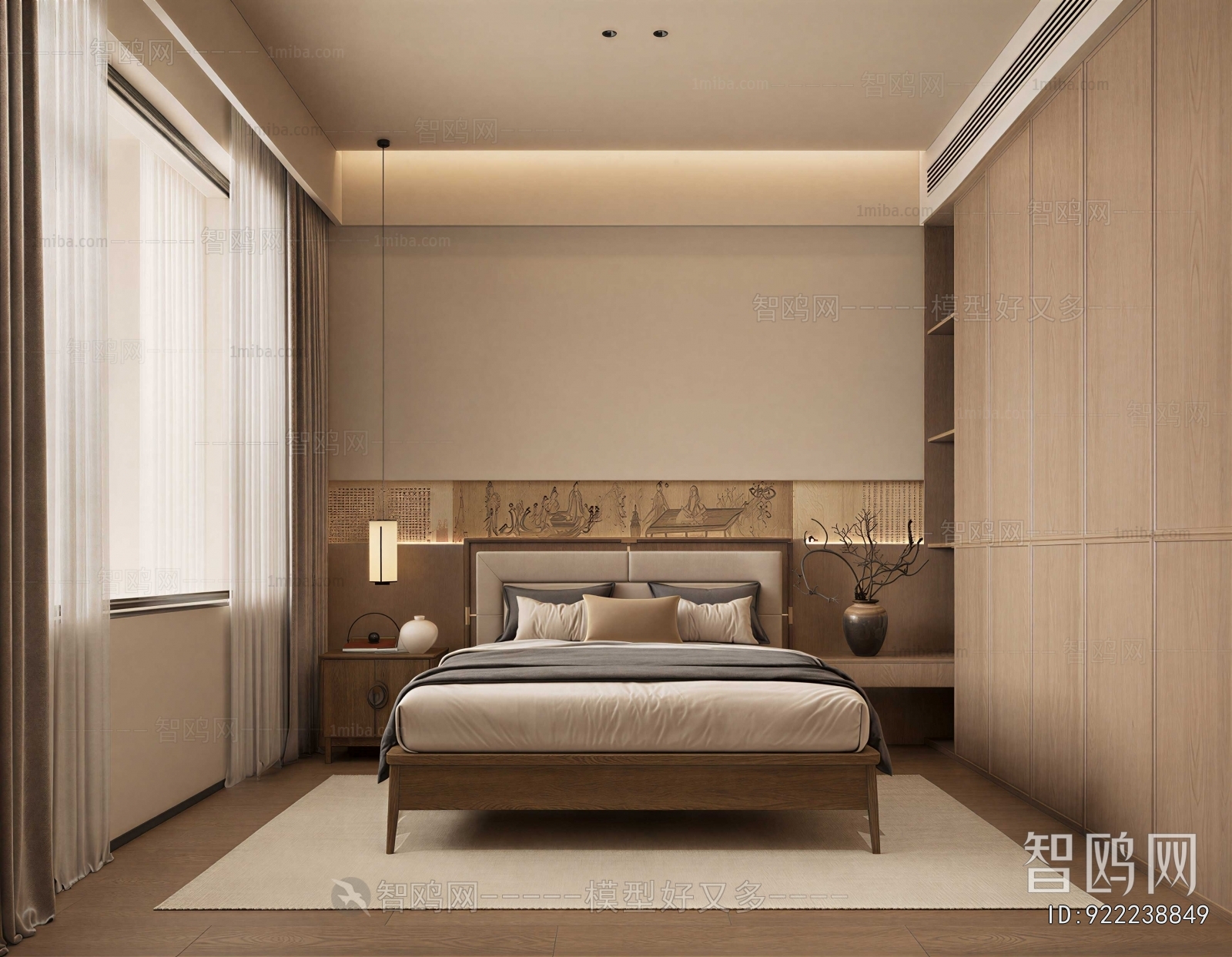 New Chinese Style Bedroom