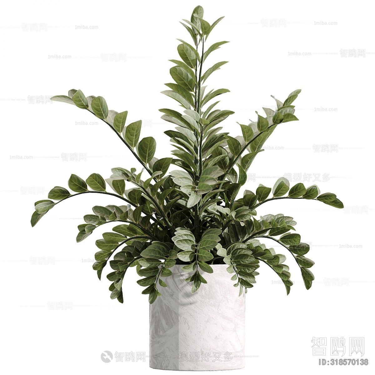 Modern Ground Green Plant Potted Plants