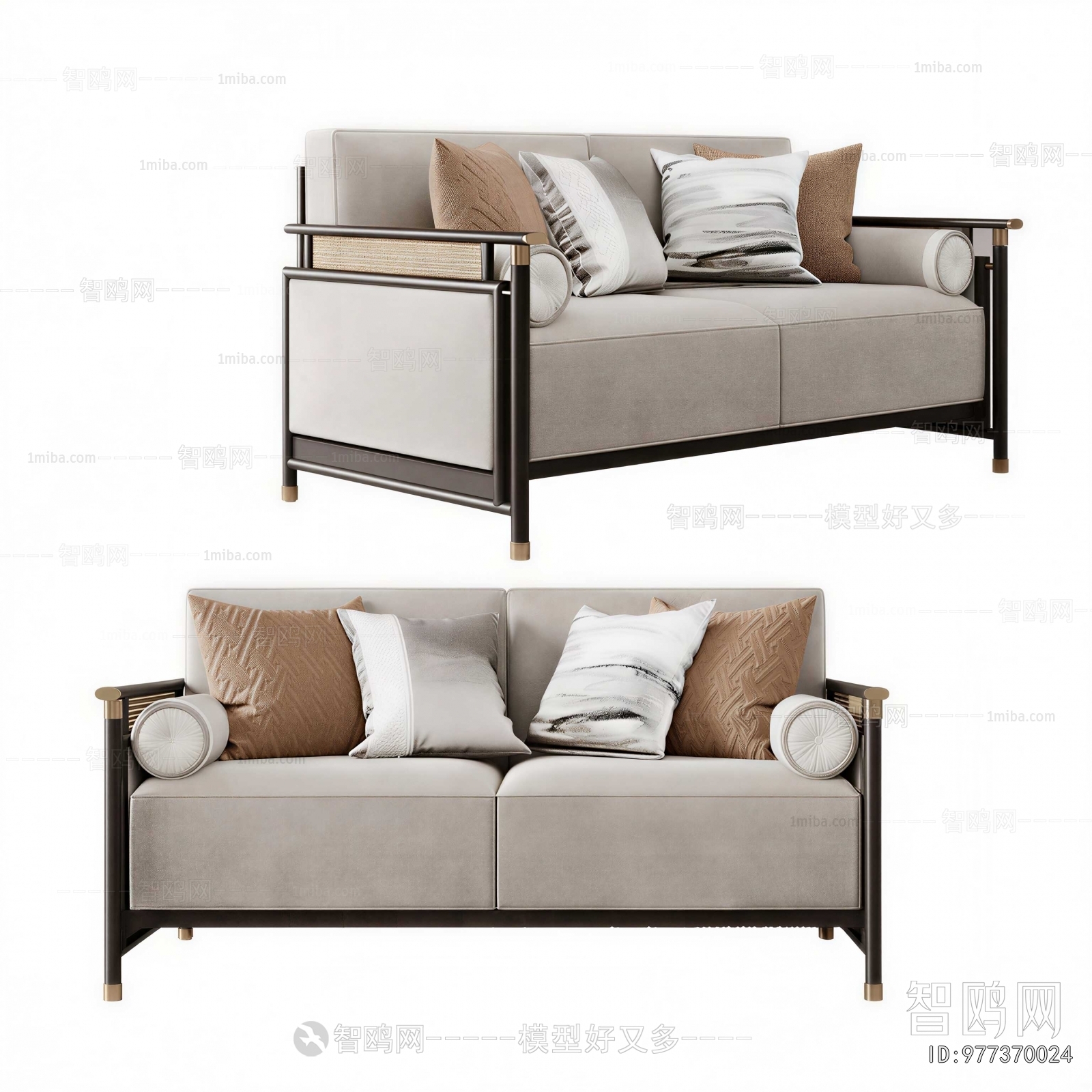 New Chinese Style A Sofa For Two