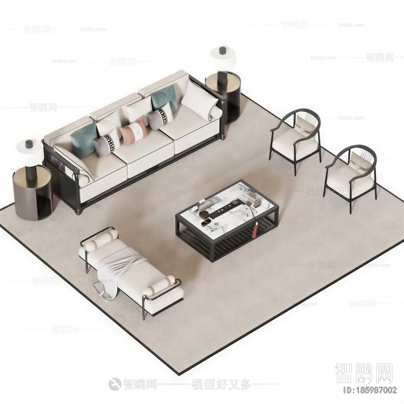 New Chinese Style Sofa Combination