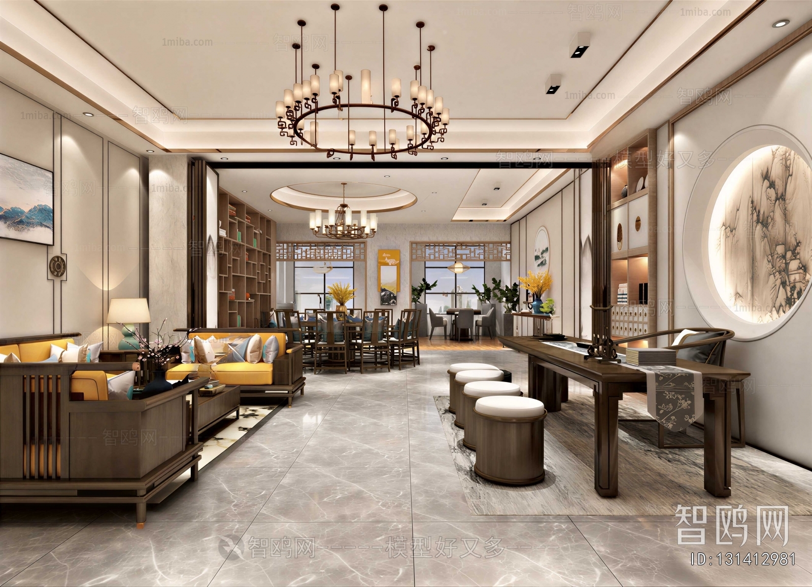 New Chinese Style A Living Room