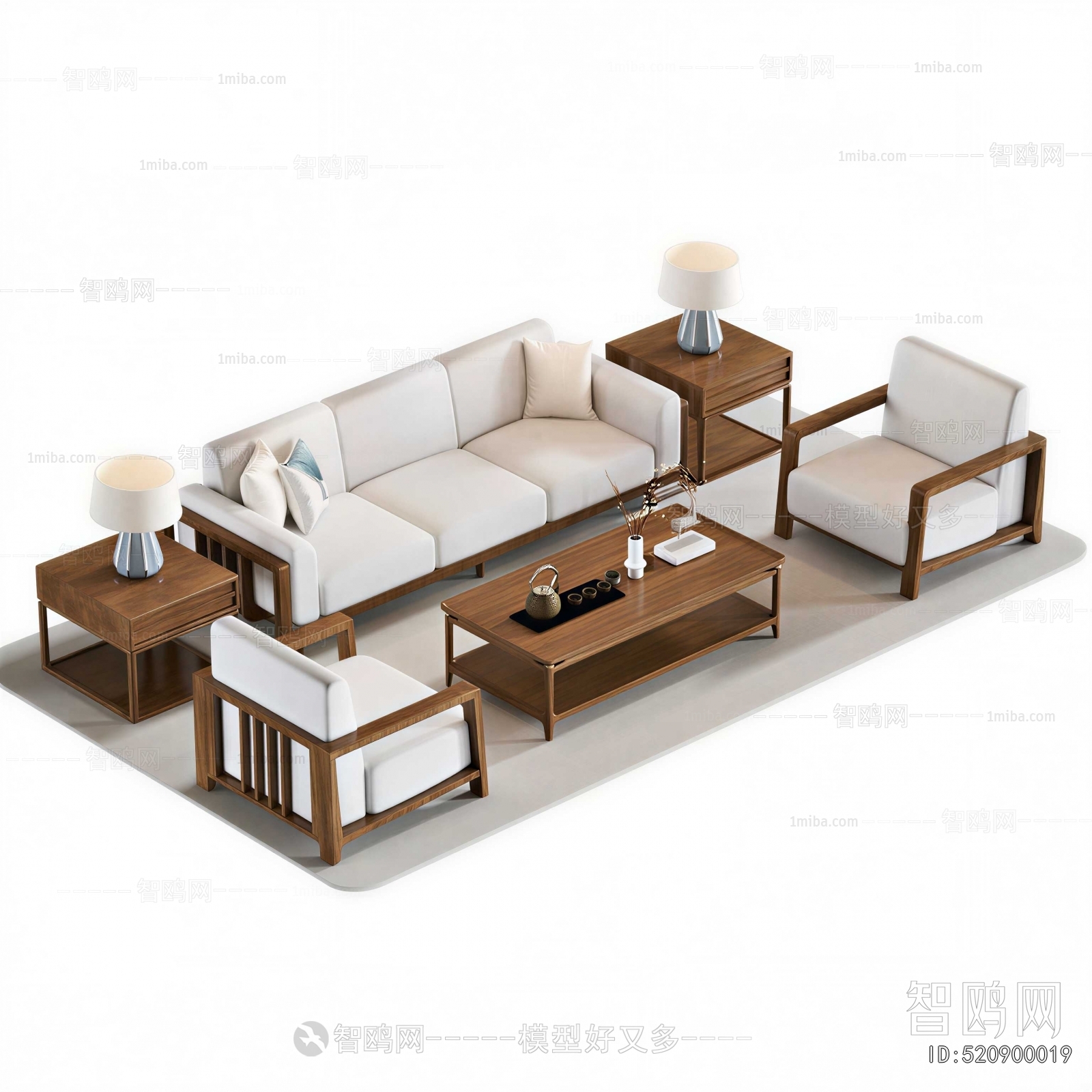 New Chinese Style Sofa Combination