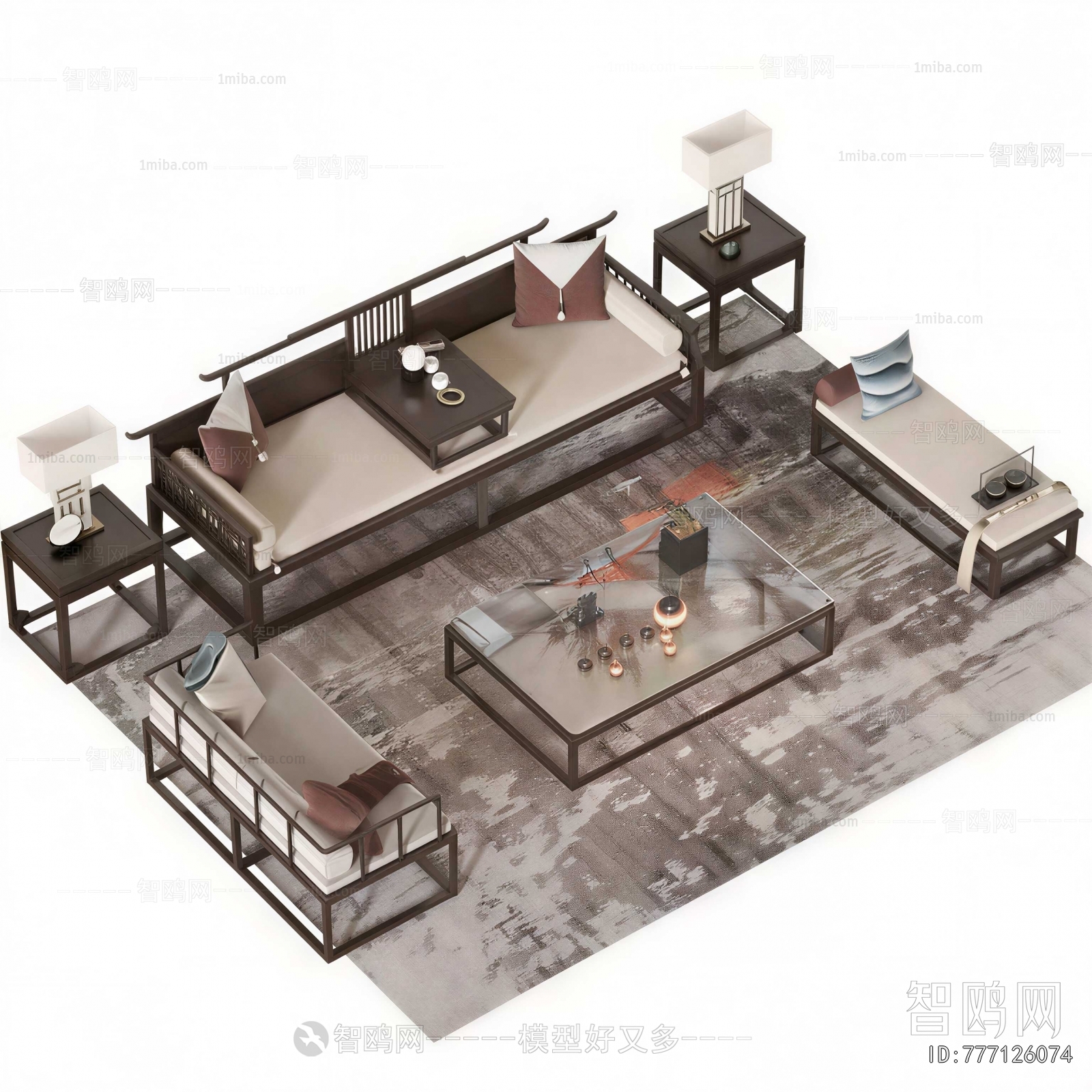 New Chinese Style Sofa Combination