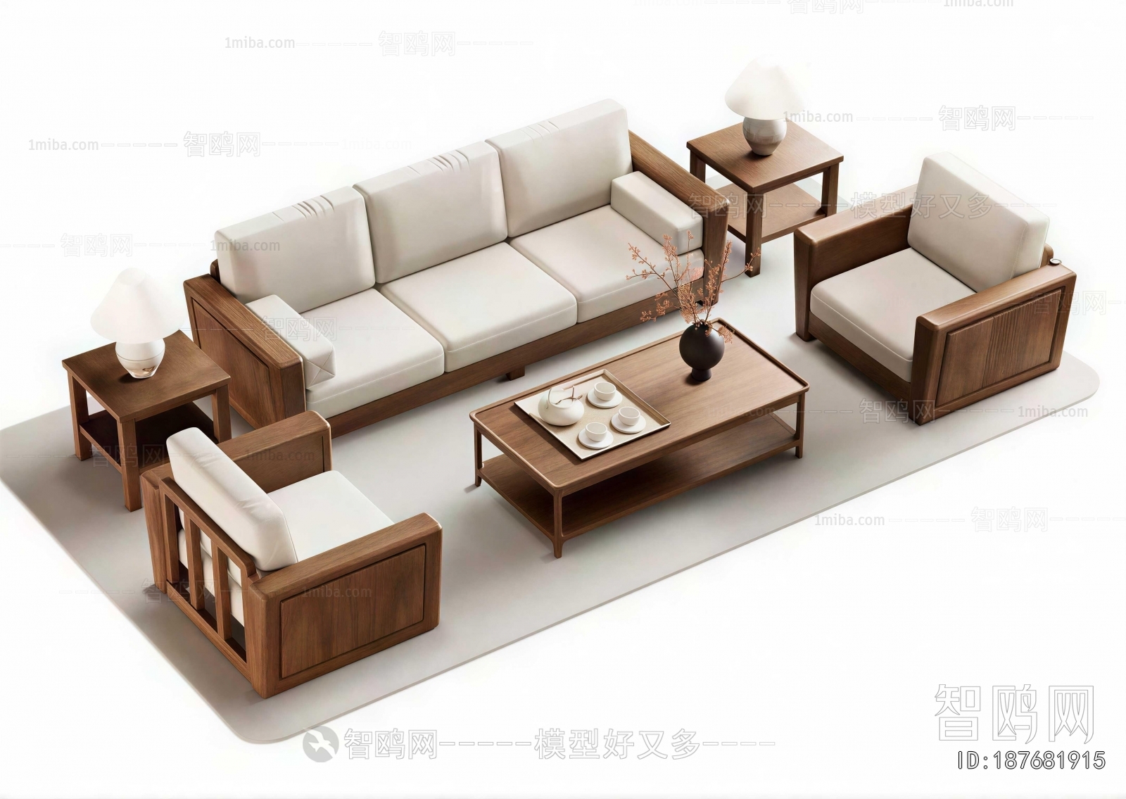New Chinese Style Sofa Combination