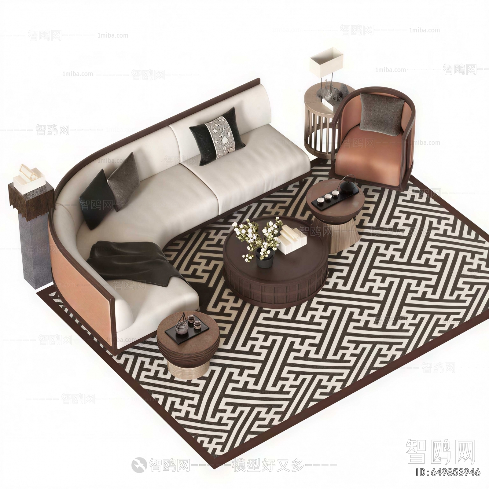 New Chinese Style Sofa Combination