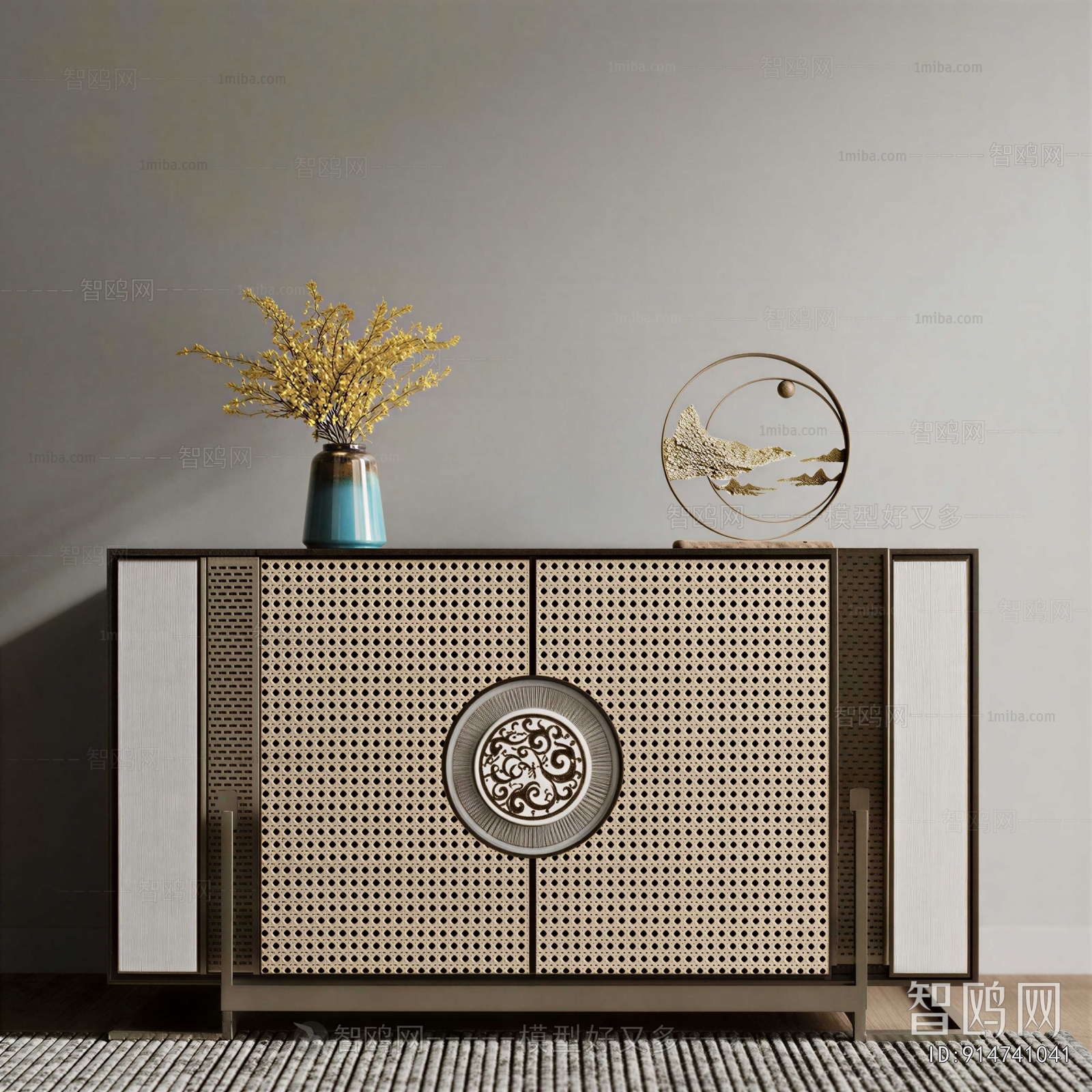 New Chinese Style Side Cabinet