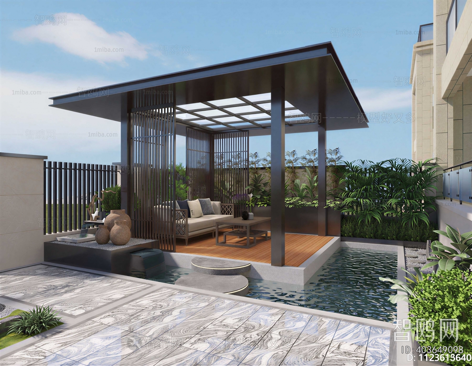 Modern Courtyard/landscape