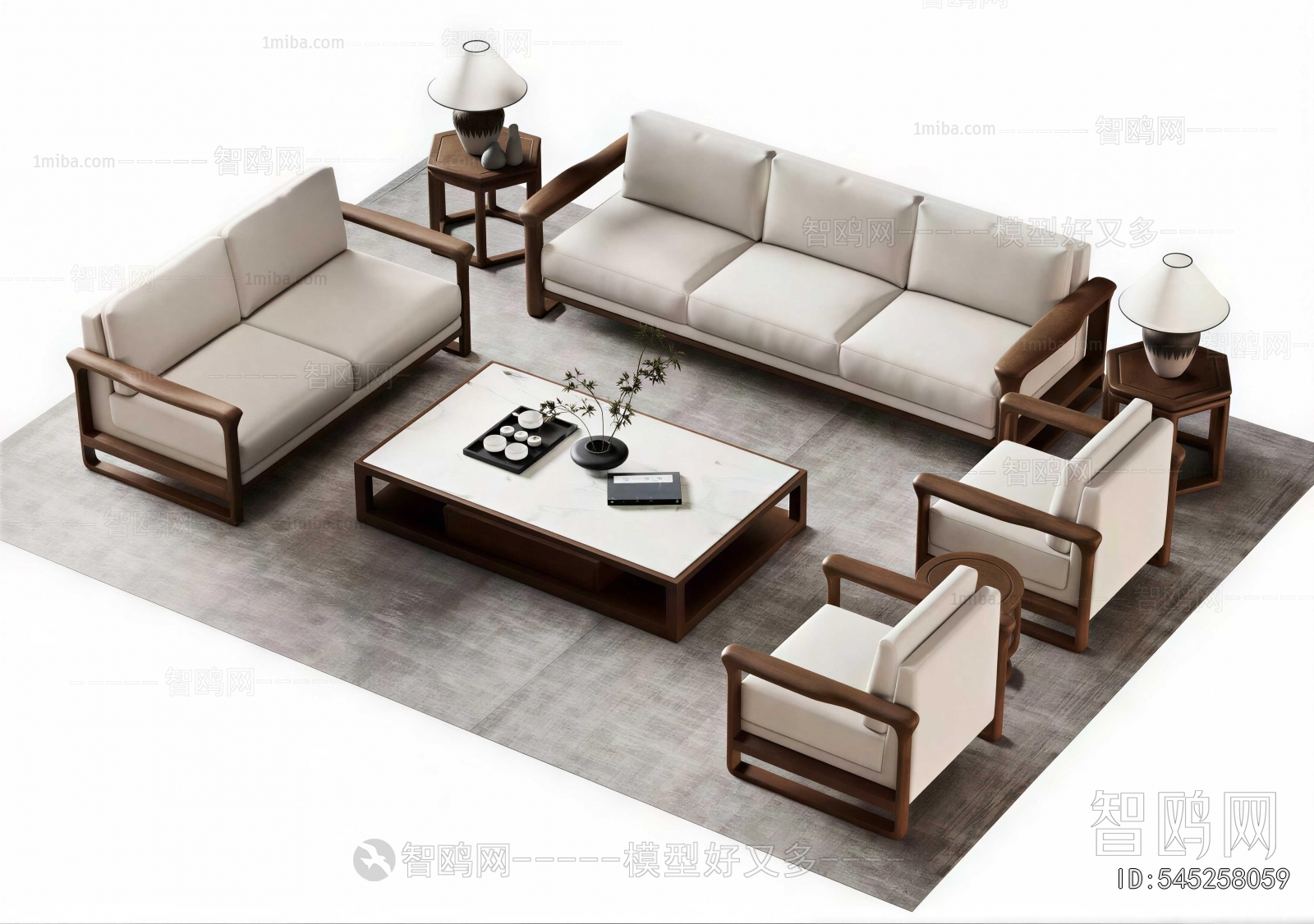 New Chinese Style Sofa Combination