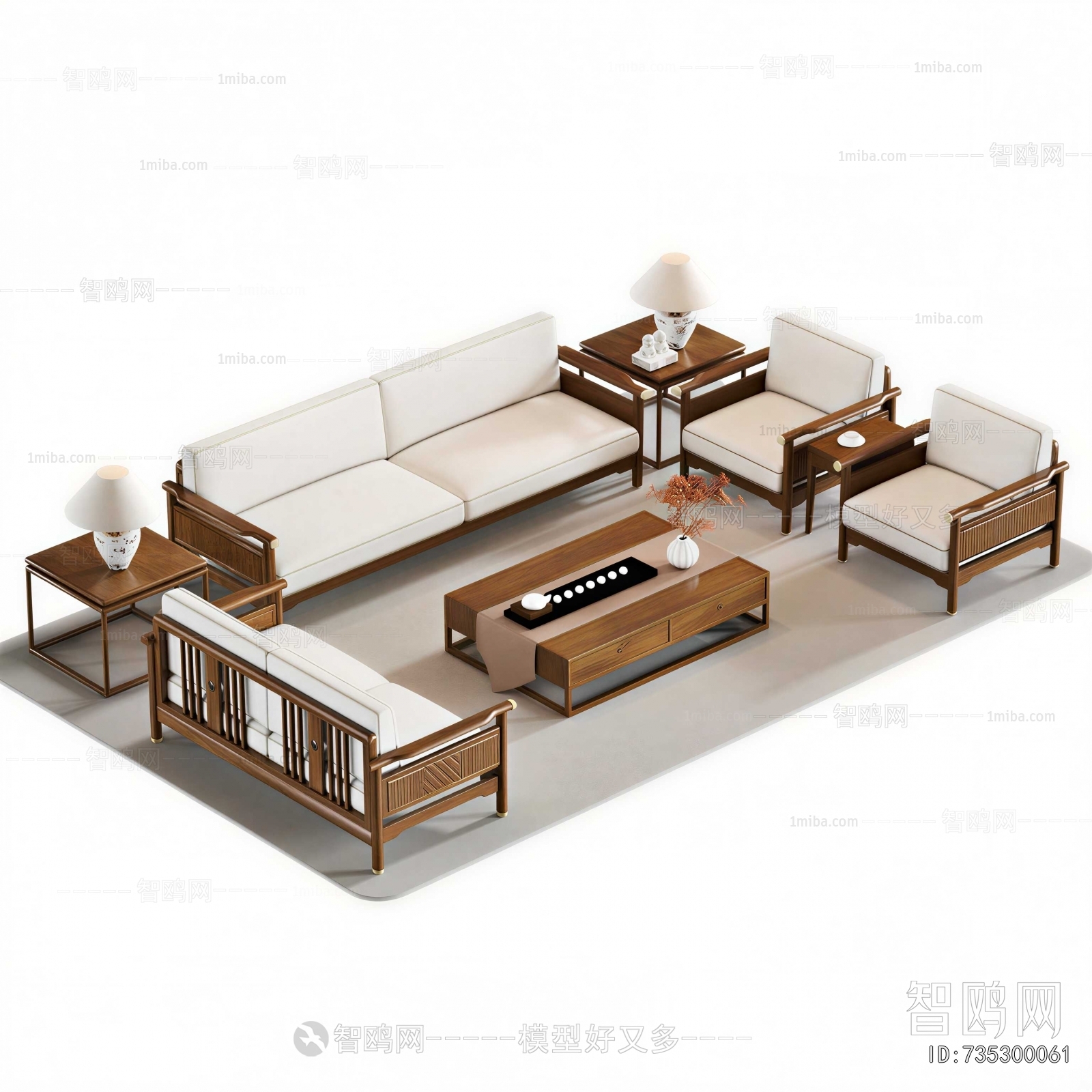 New Chinese Style Sofa Combination