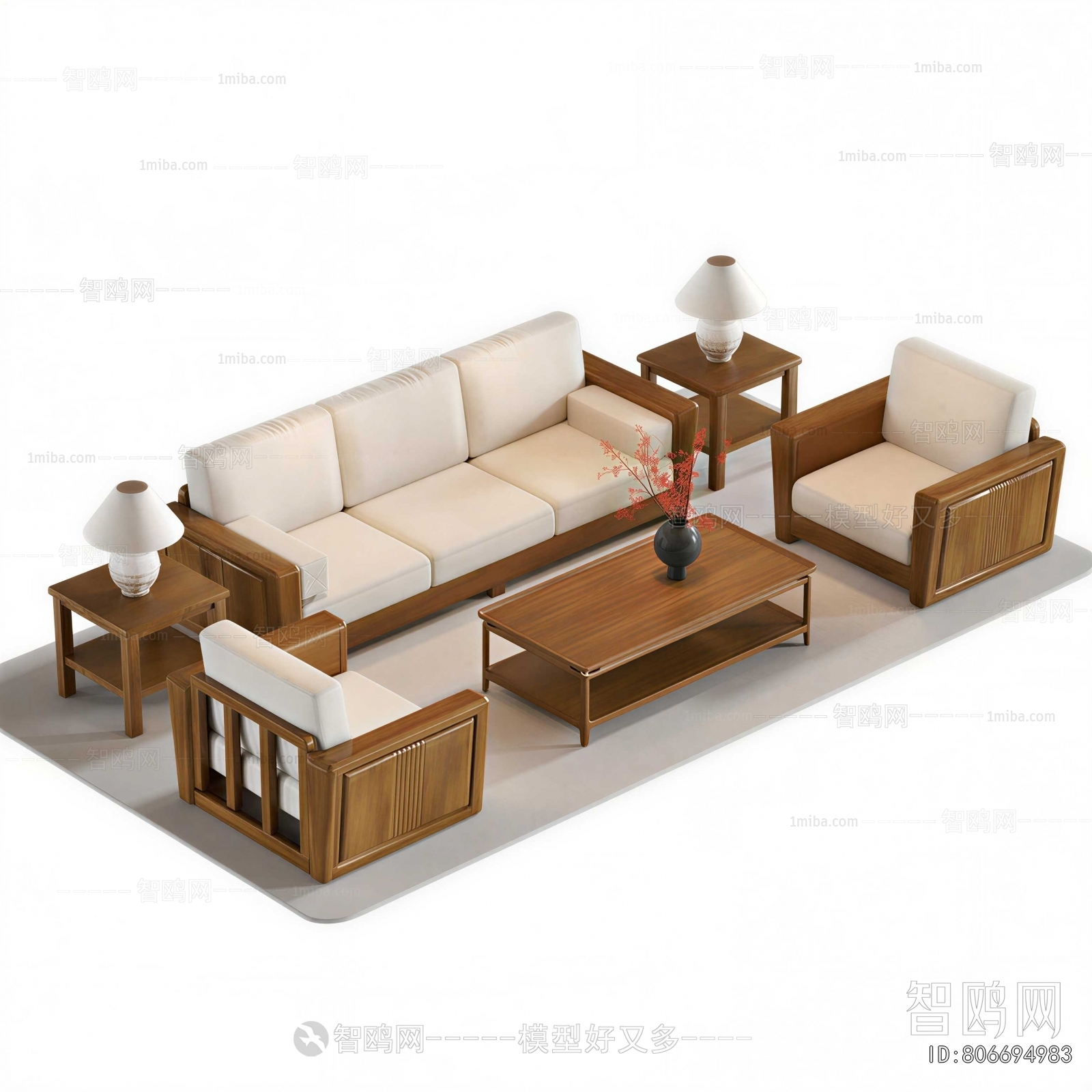 New Chinese Style Sofa Combination