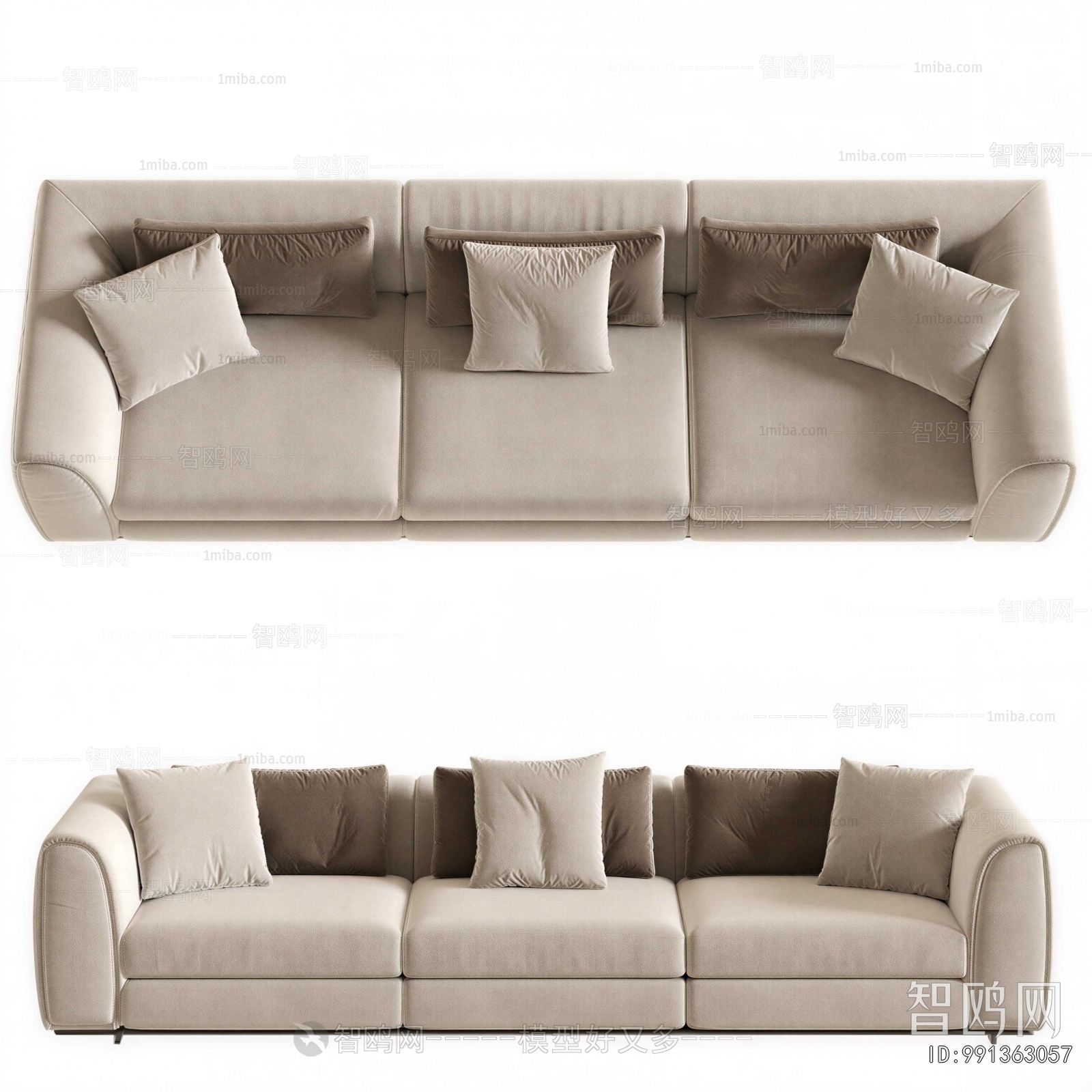 Modern Three-seat Sofa