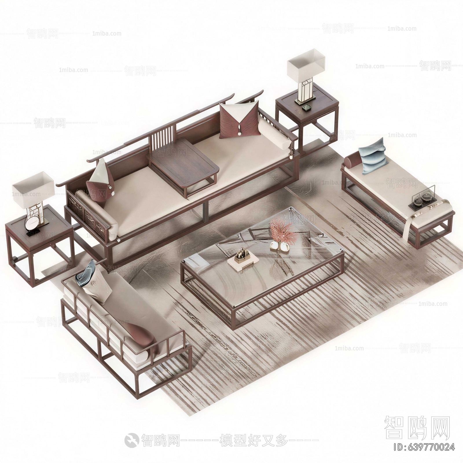 New Chinese Style Sofa Combination