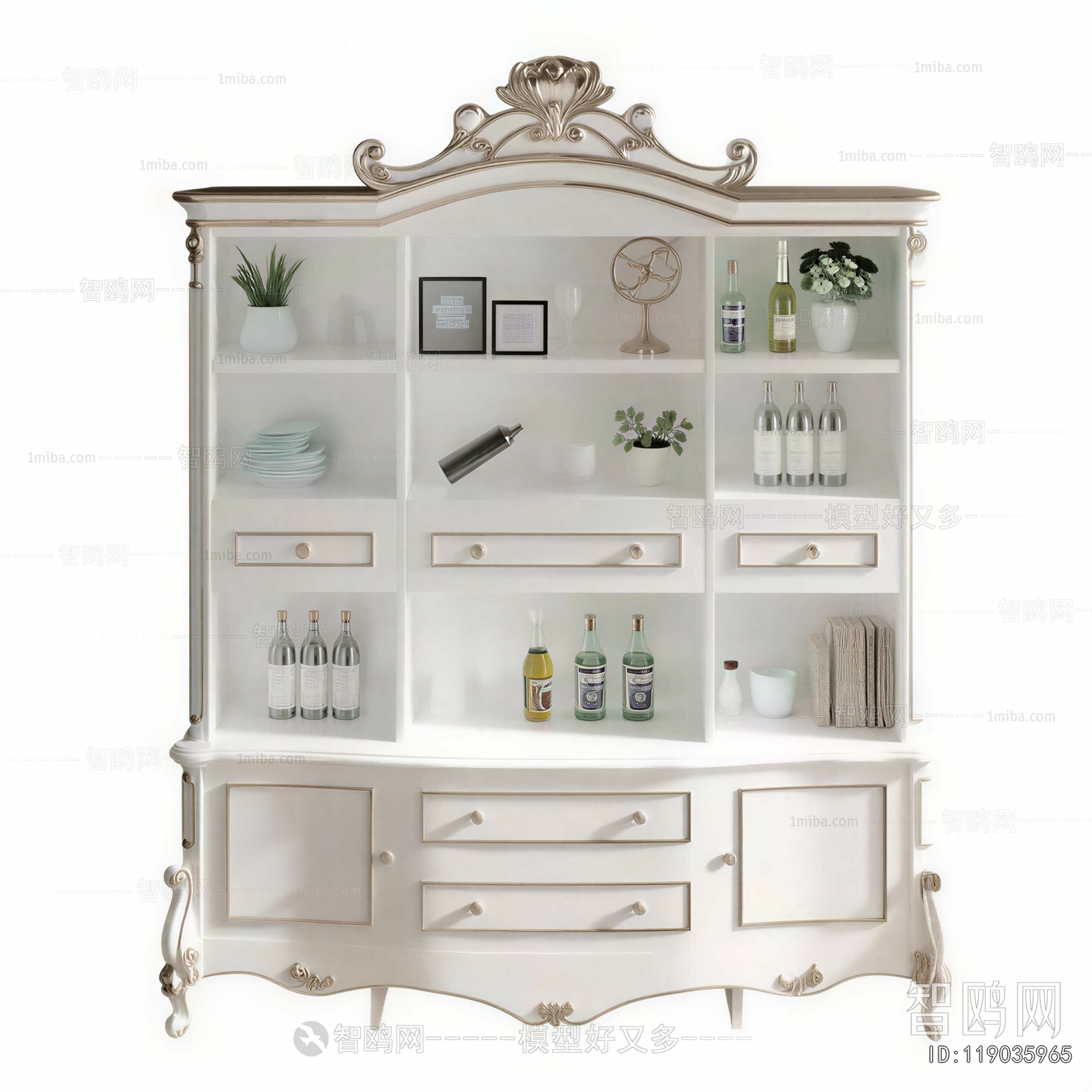 Simple European Style Decorative Cabinet