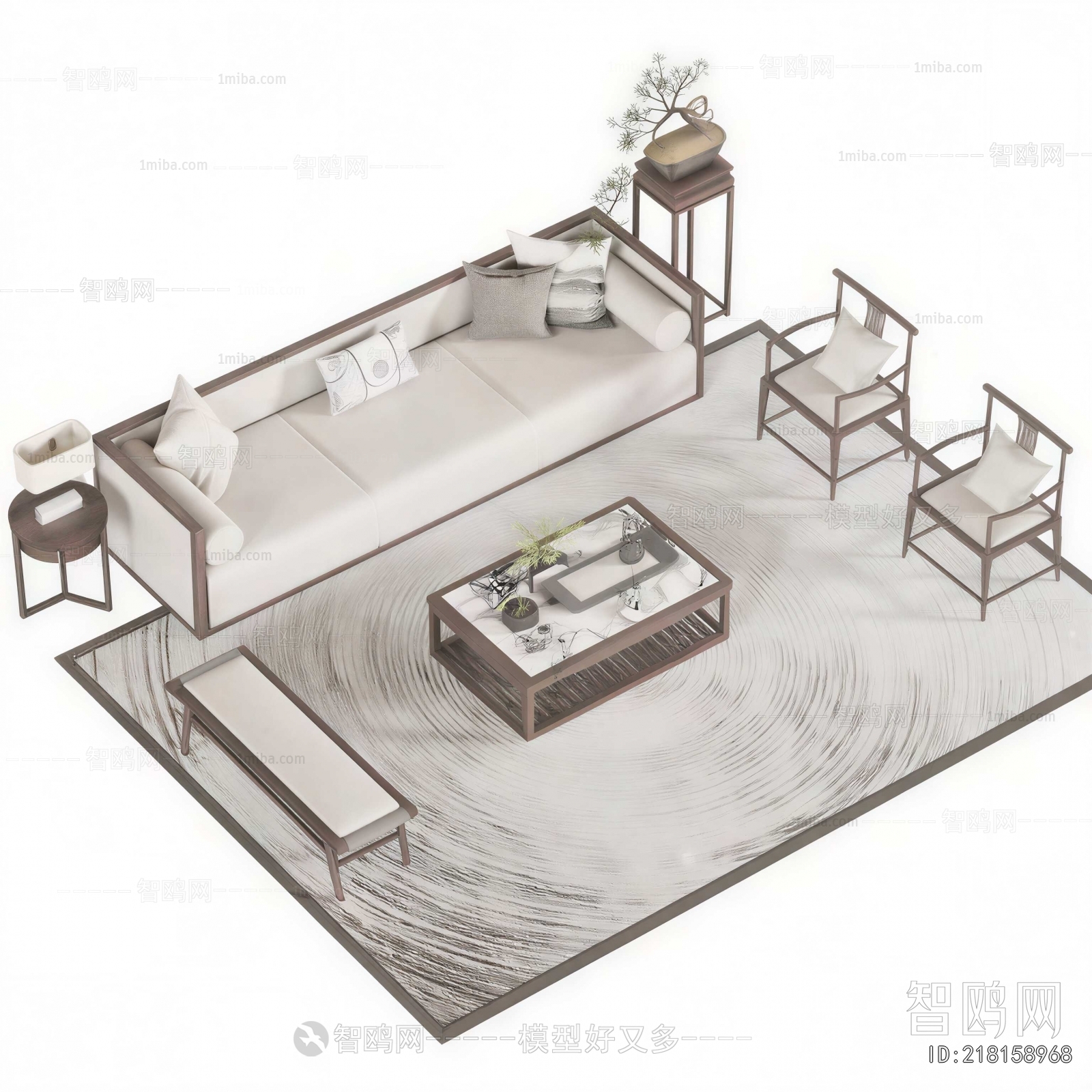 New Chinese Style Sofa Combination