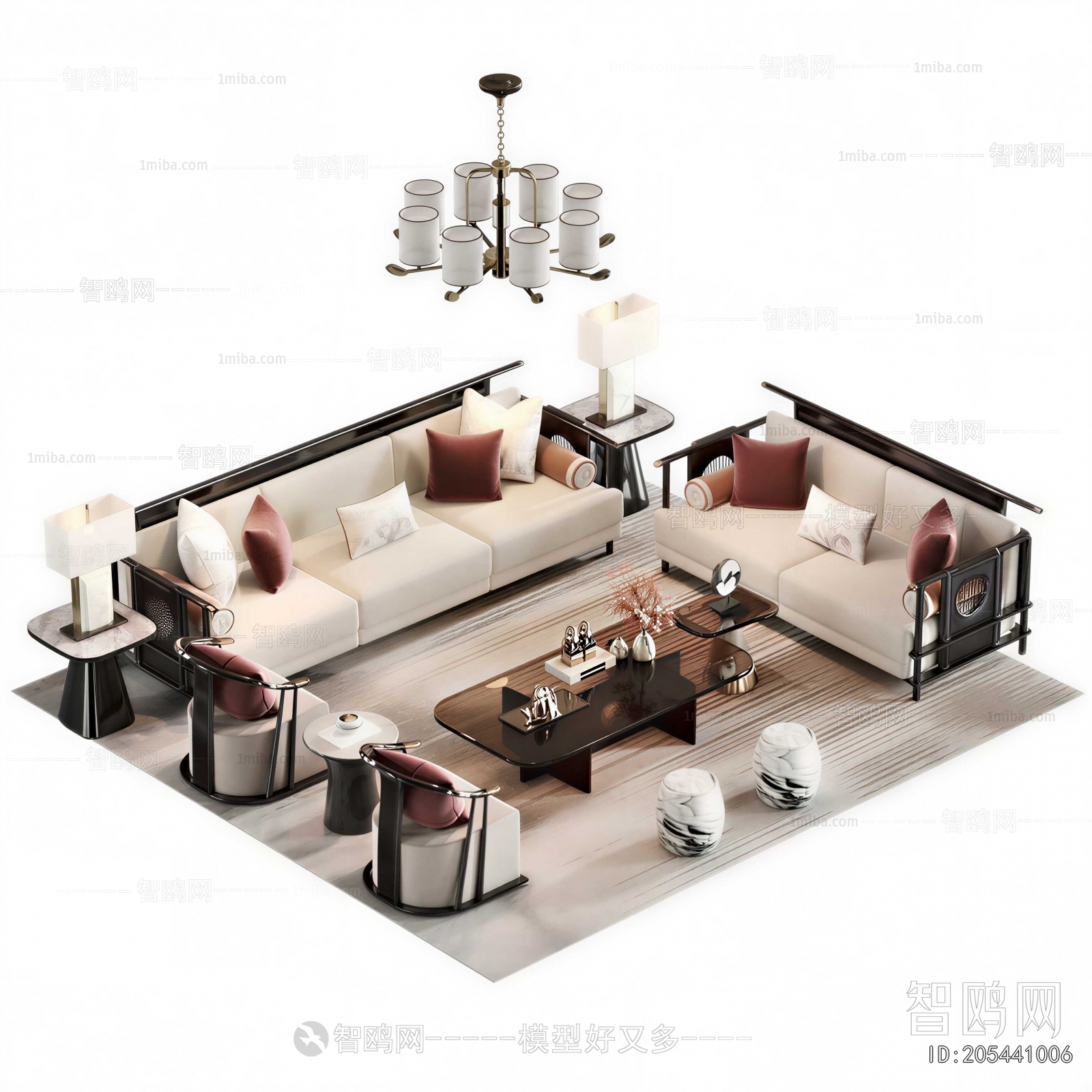 New Chinese Style Sofa Combination