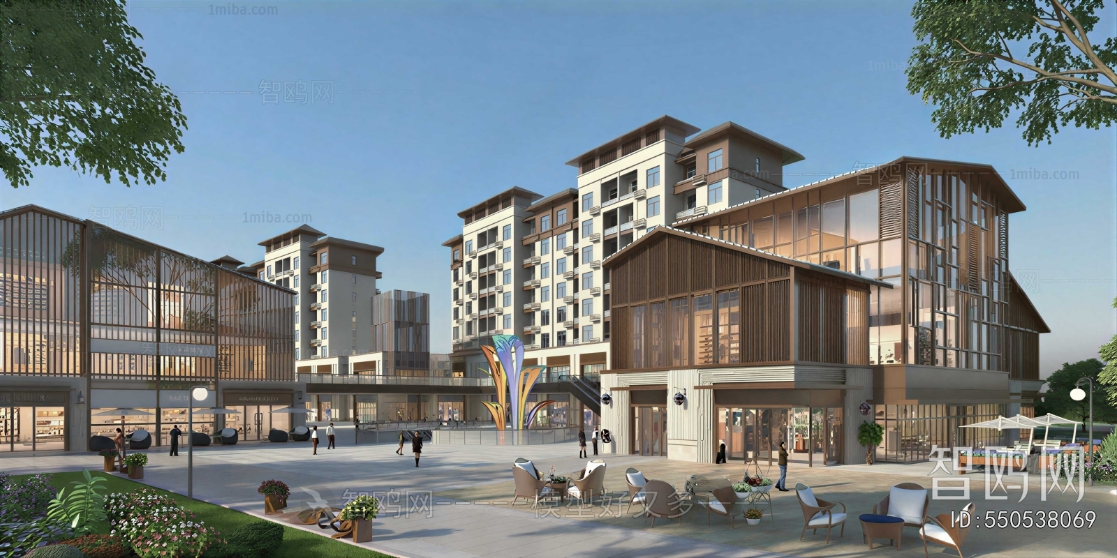 New Chinese Style Building Appearance