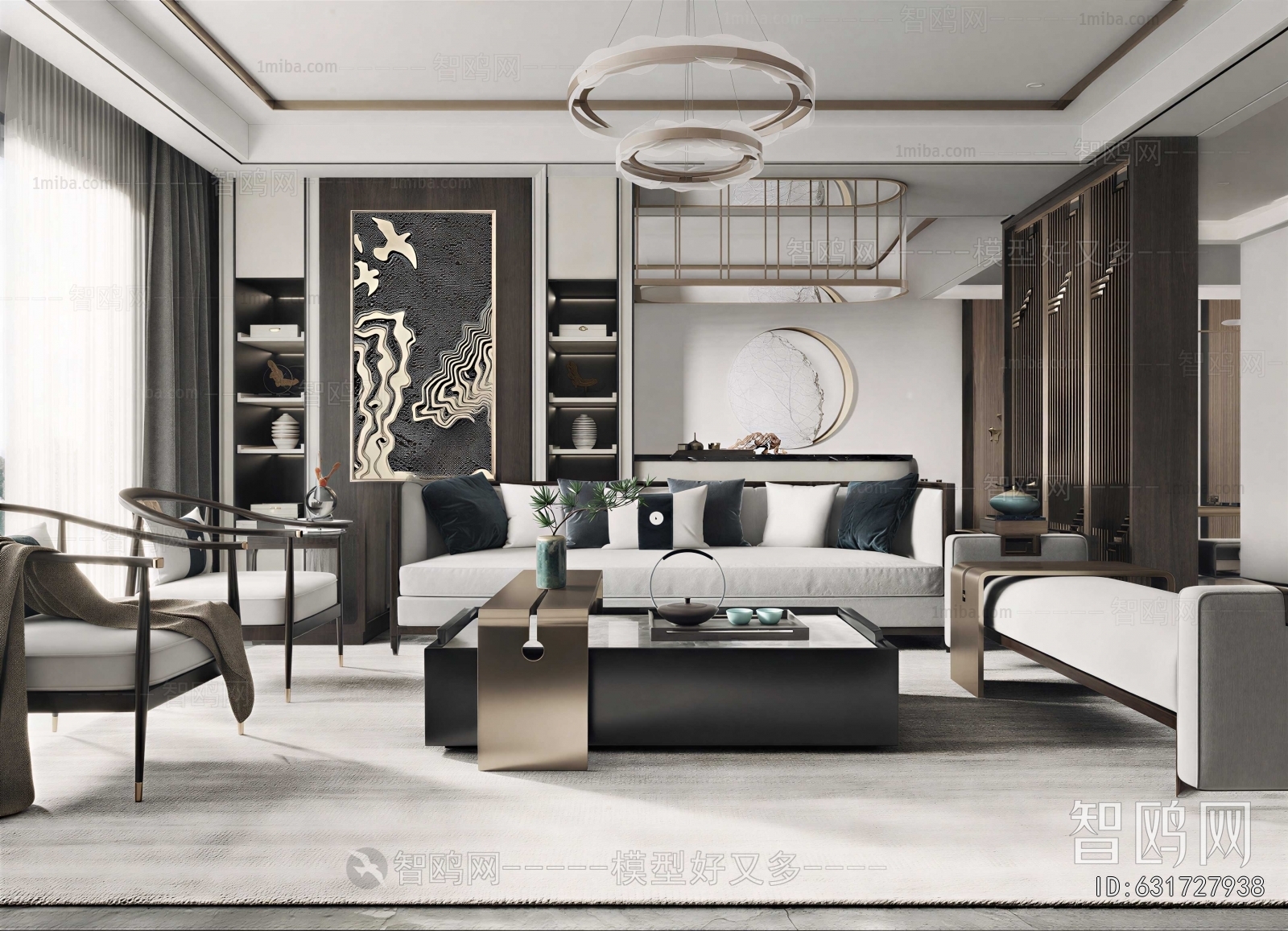 New Chinese Style A Living Room