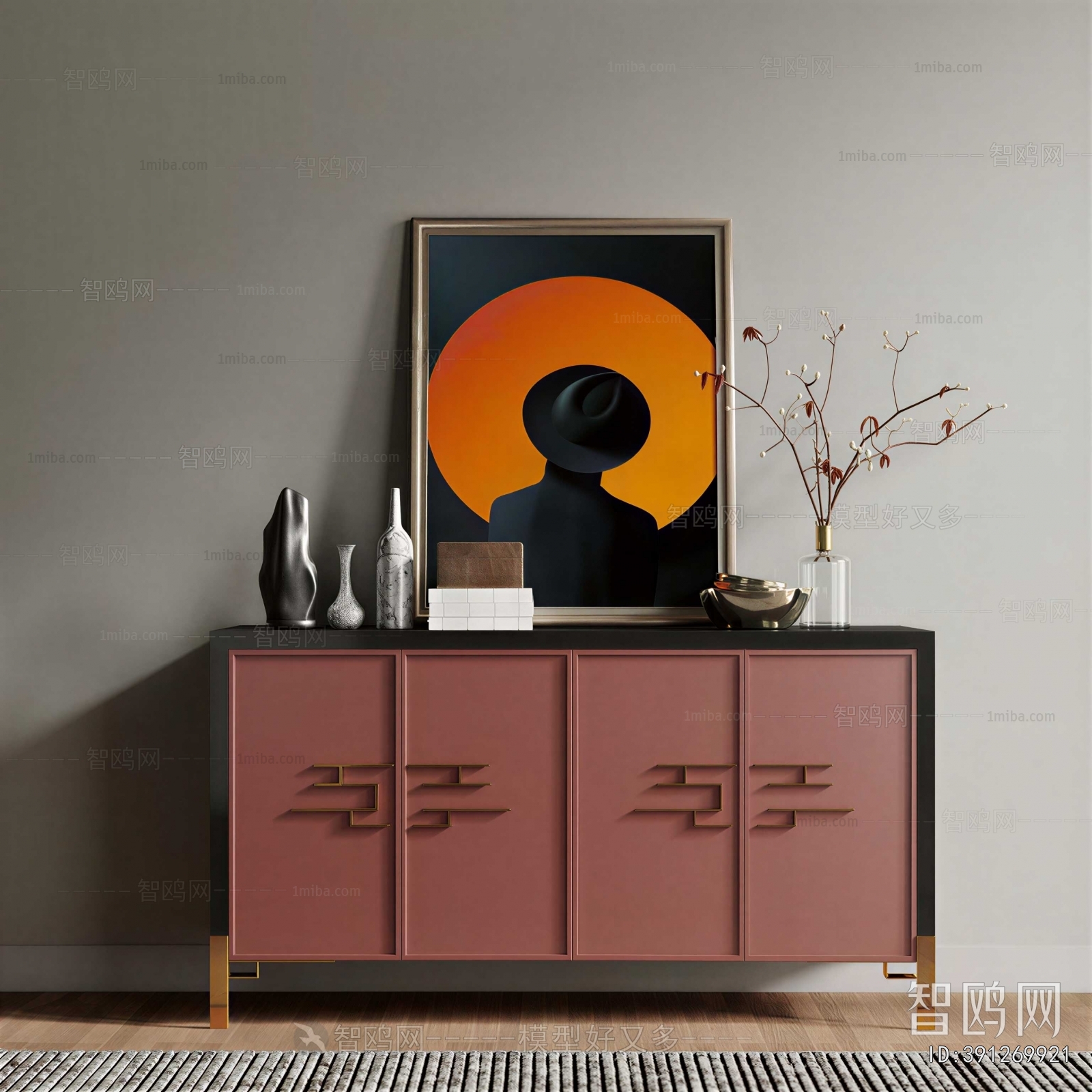 New Chinese Style Side Cabinet