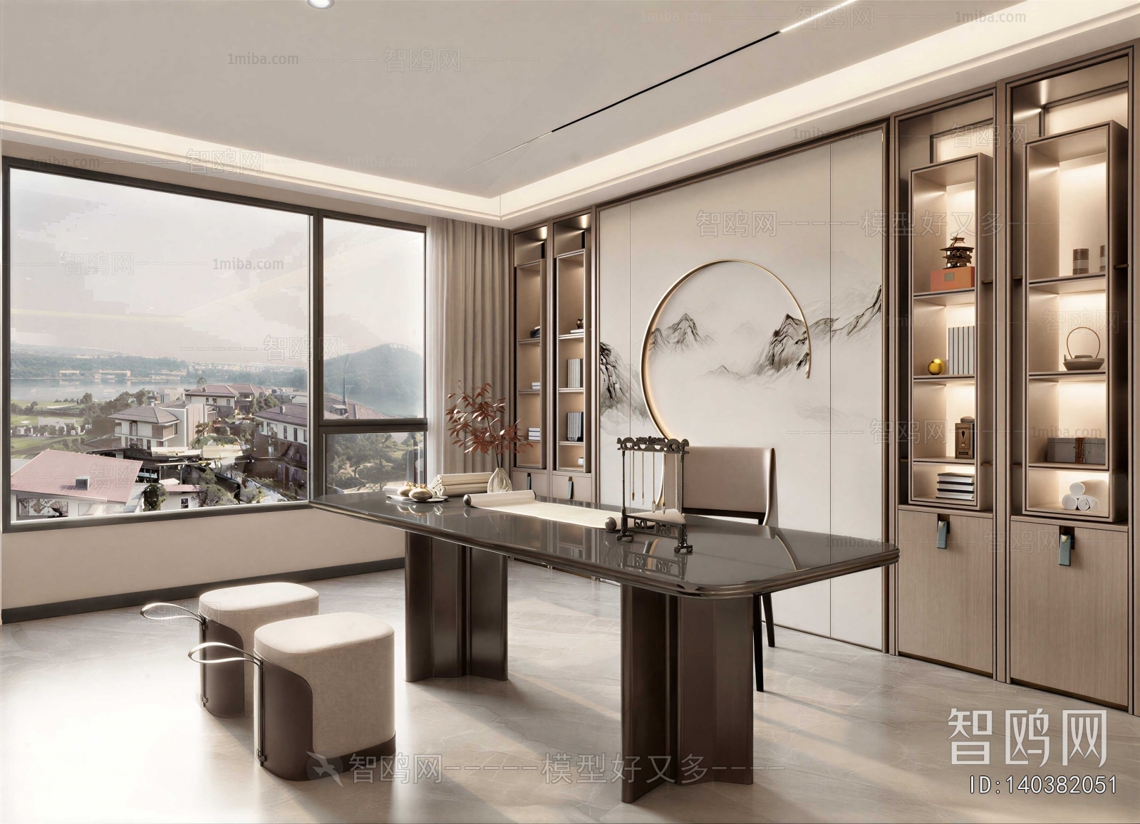 New Chinese Style Study Space