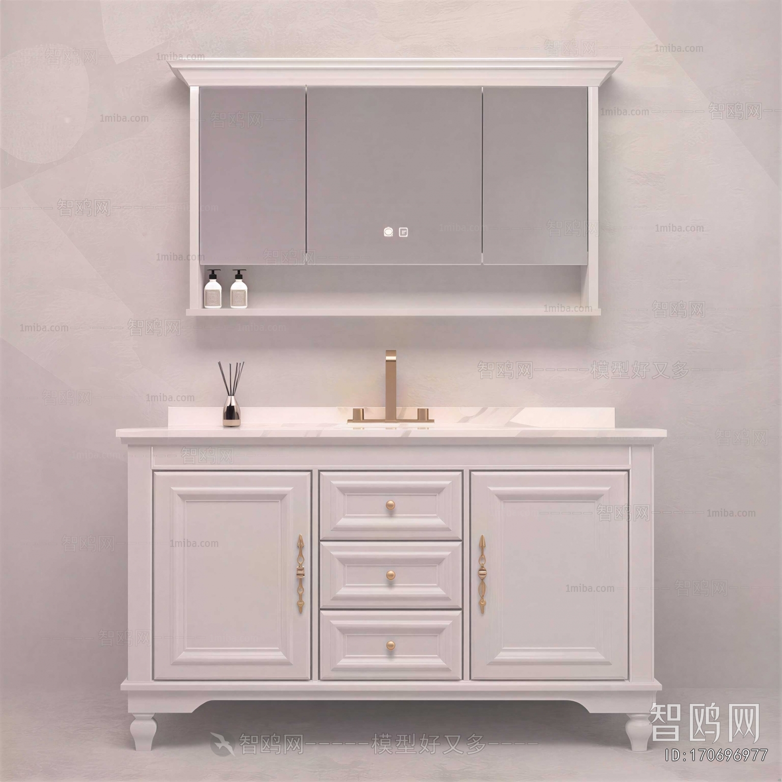 Simple European Style Bathroom Cabinet