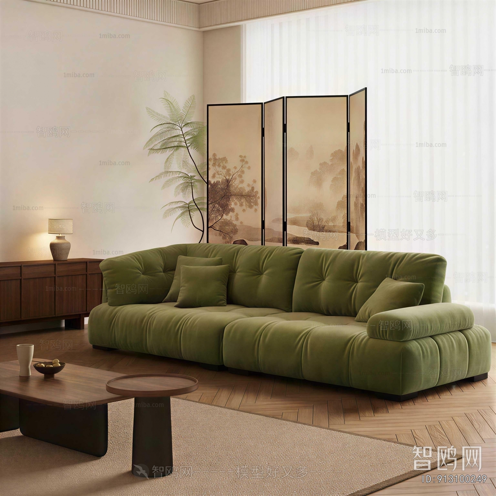 New Chinese Style A Living Room