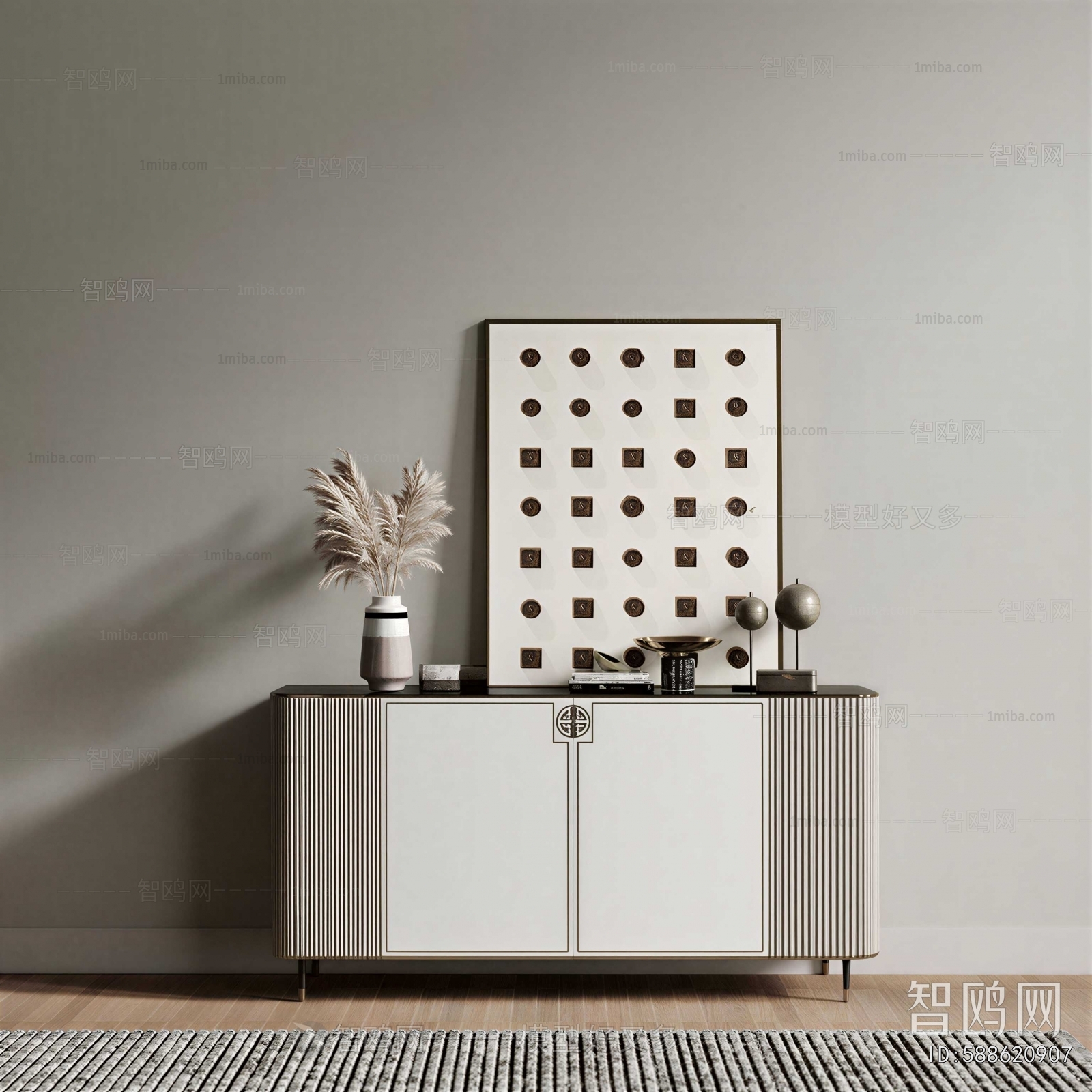 New Chinese Style Side Cabinet