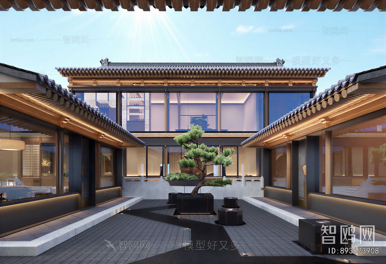 New Chinese Style Courtyard/landscape