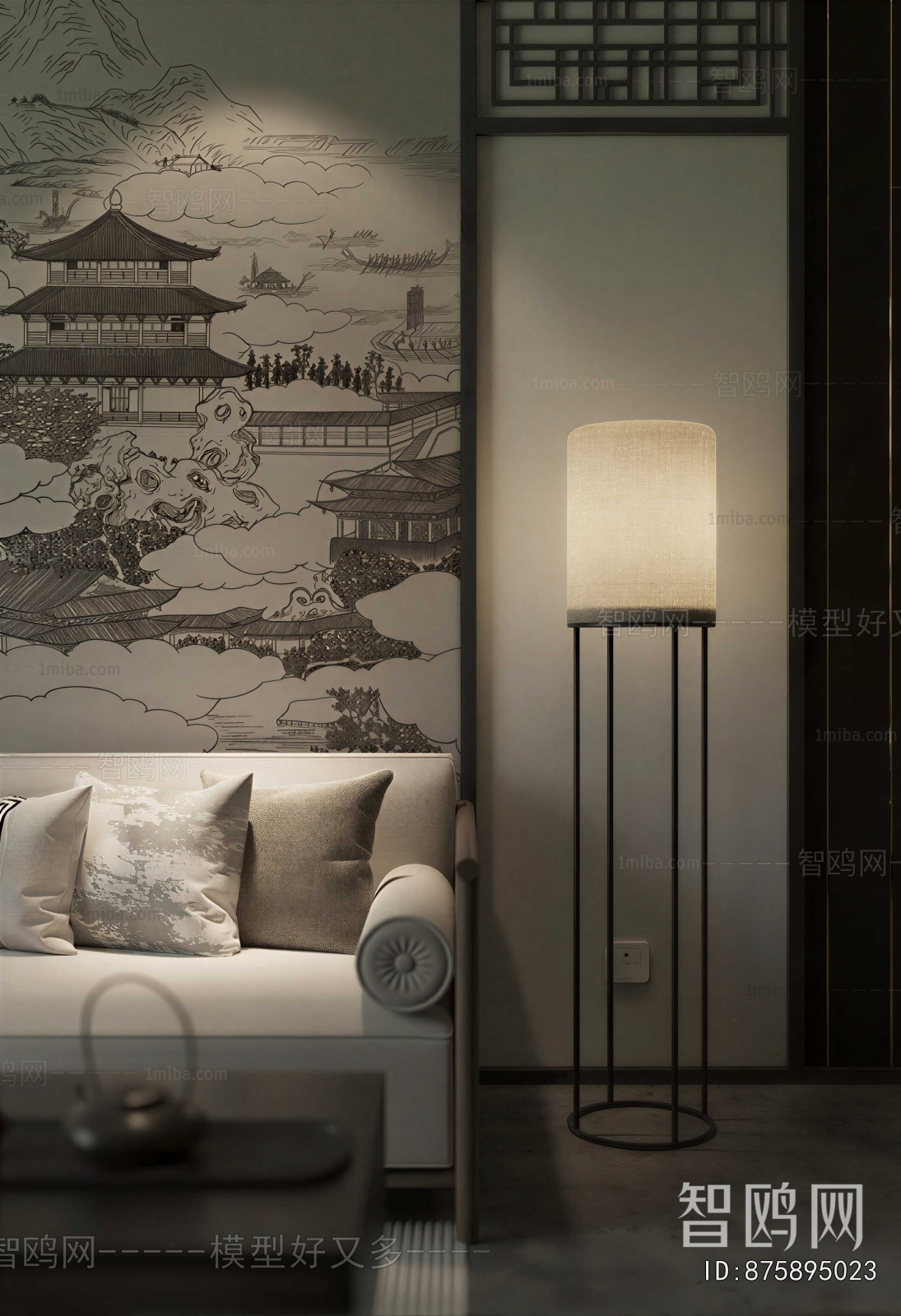 New Chinese Style Floor Lamp