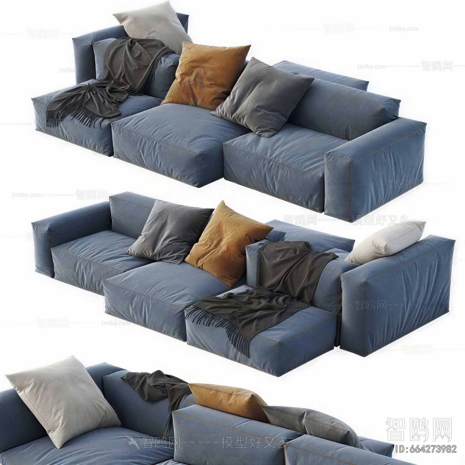 Modern Three-seat Sofa